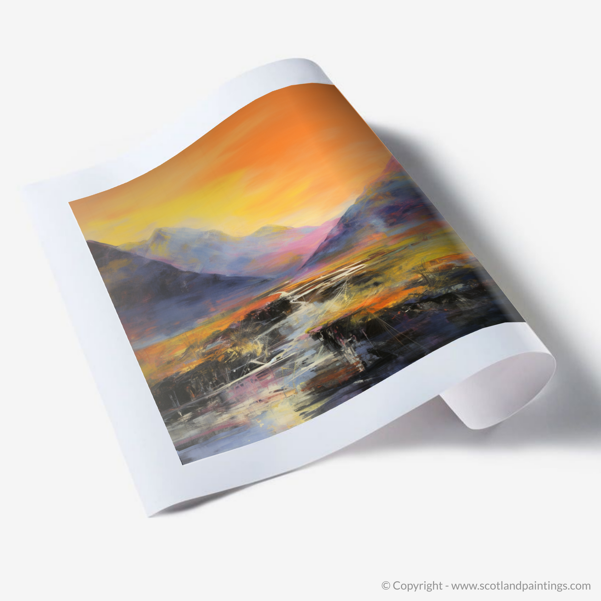 Art Print of Walker crossing River Coe in Glencoe