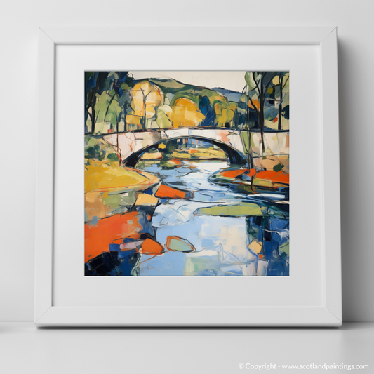 Art Print of River Earn, Perthshire in summer with a white frame