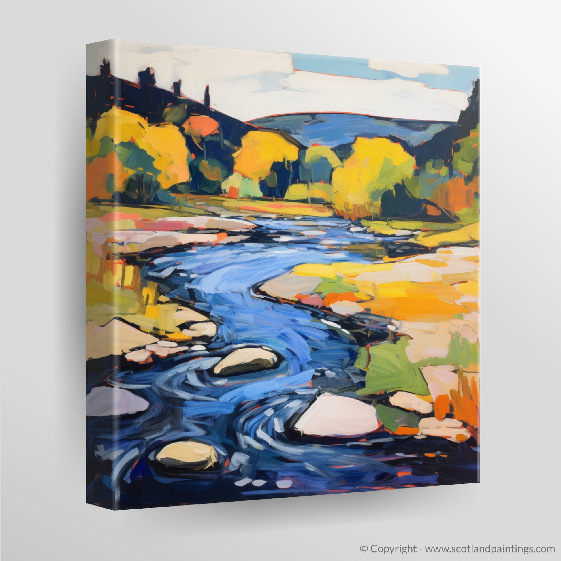 Canvas Print of River Earn, Perthshire in summer