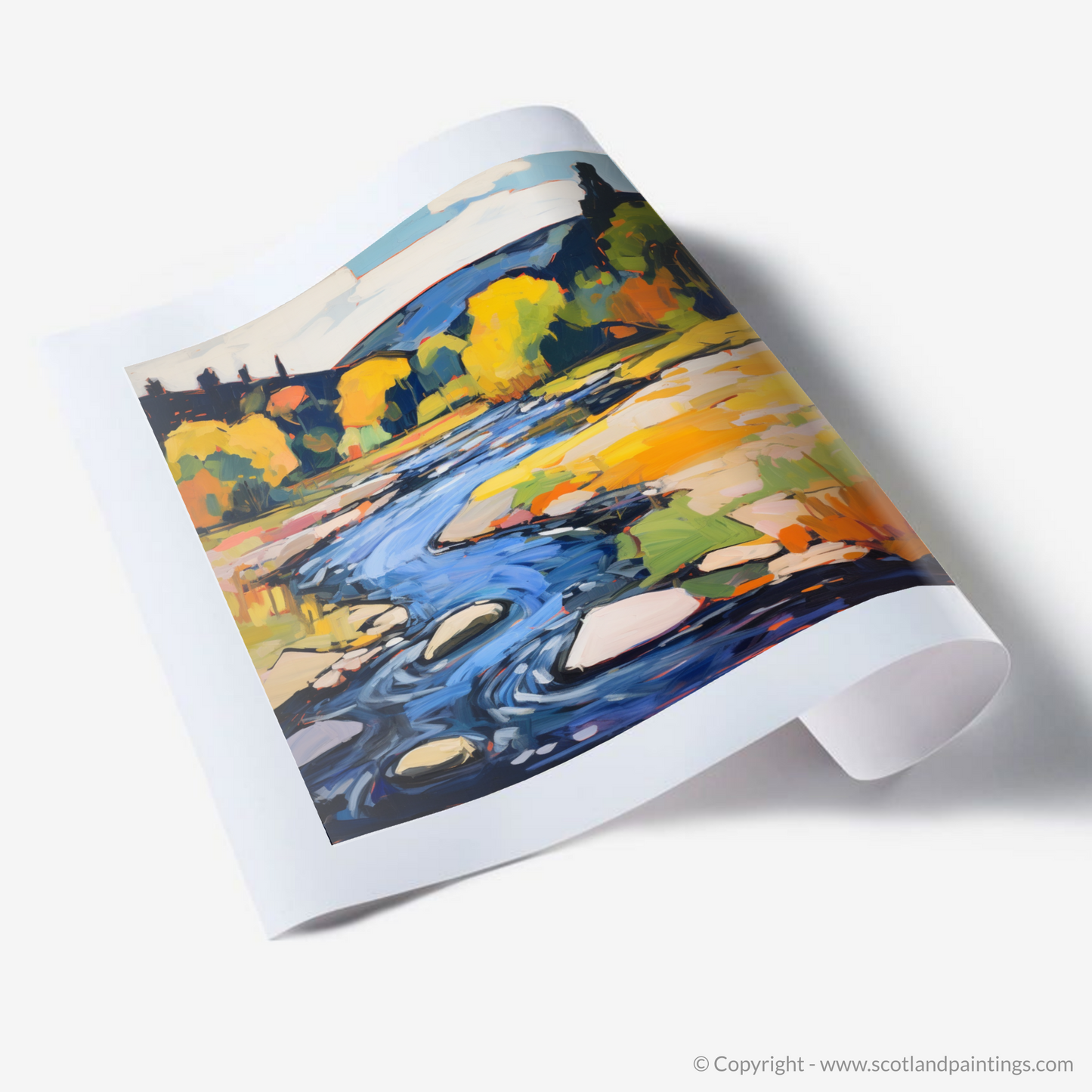 Art Print of River Earn, Perthshire in summer