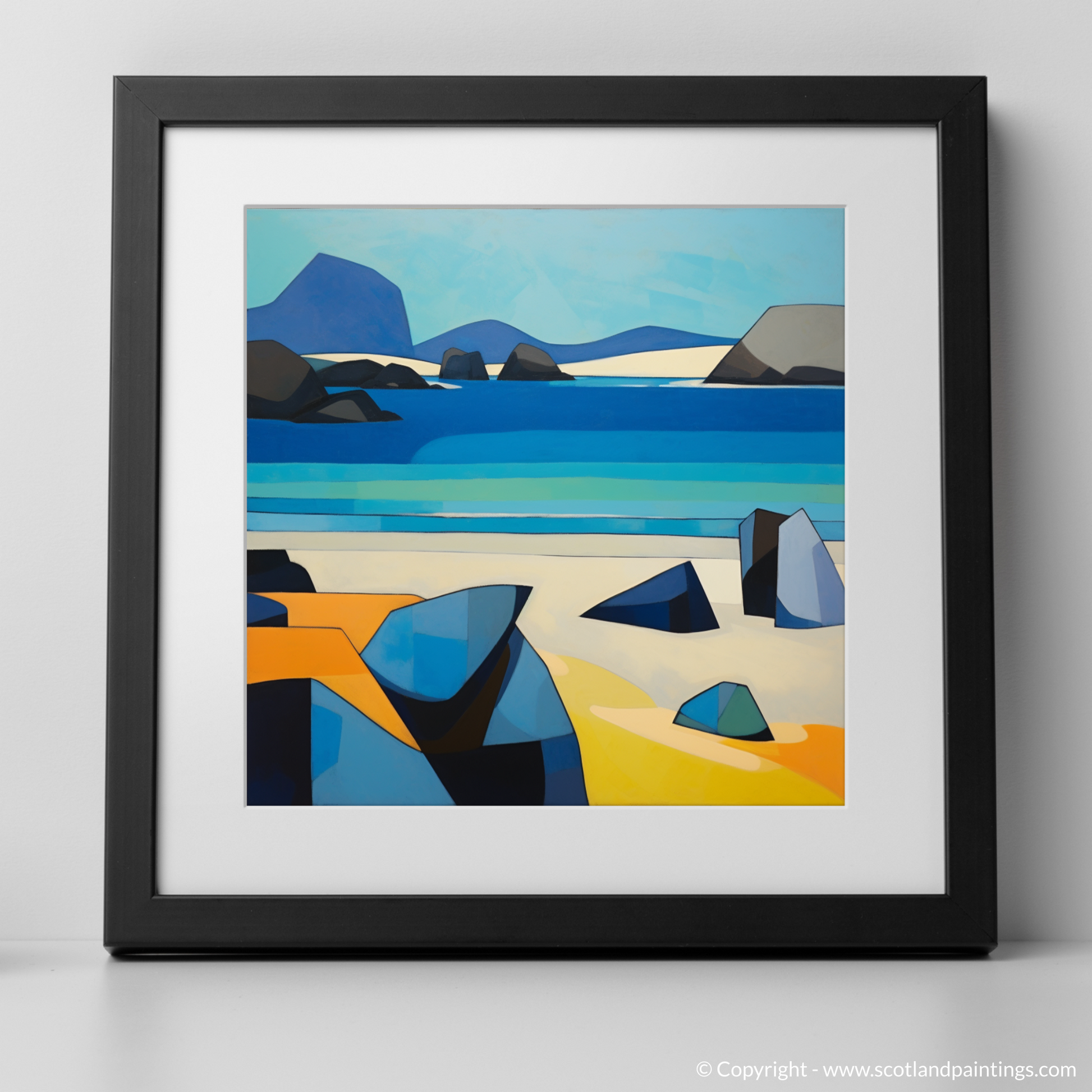 Art Print of Mellon Udrigle Beach, Wester Ross with a black frame