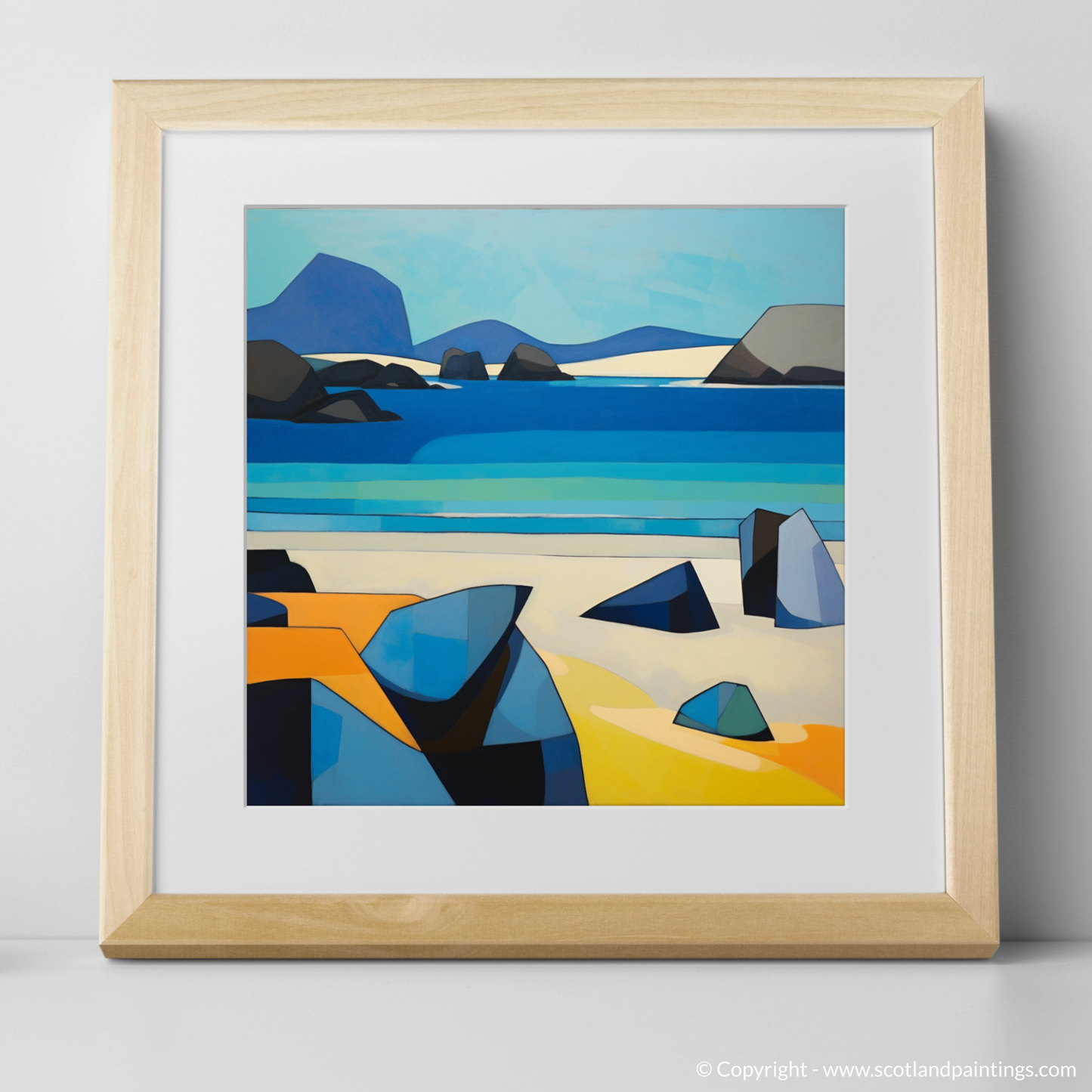 Art Print of Mellon Udrigle Beach, Wester Ross with a natural frame