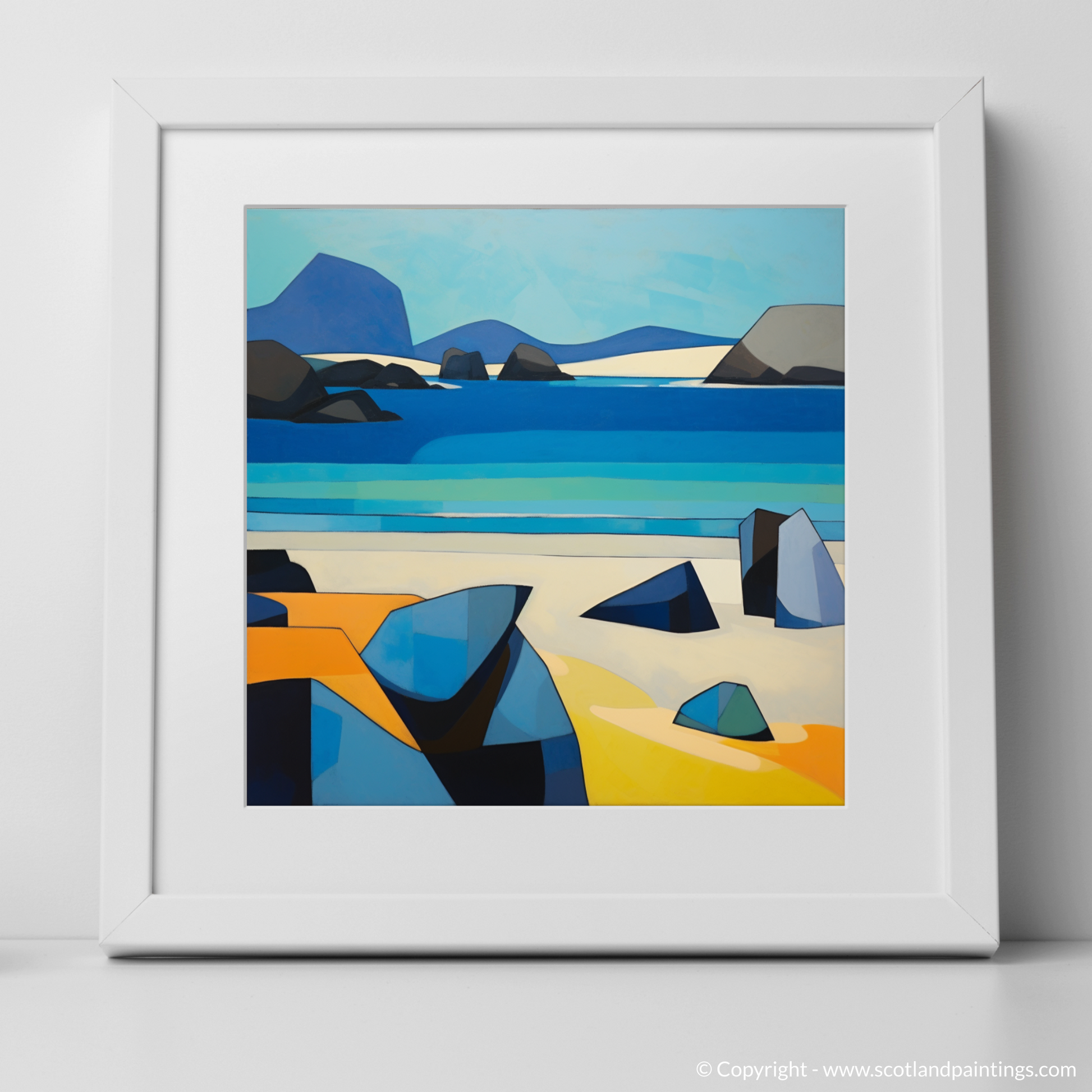 Art Print of Mellon Udrigle Beach, Wester Ross with a white frame