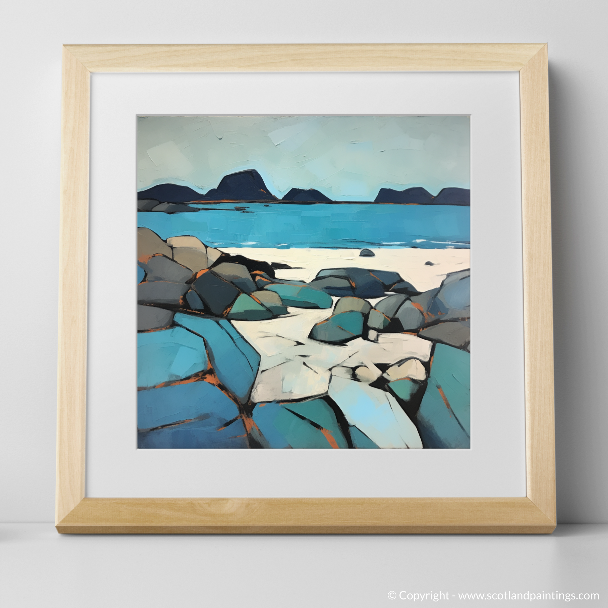 Art Print of Mellon Udrigle Beach, Wester Ross with a natural frame