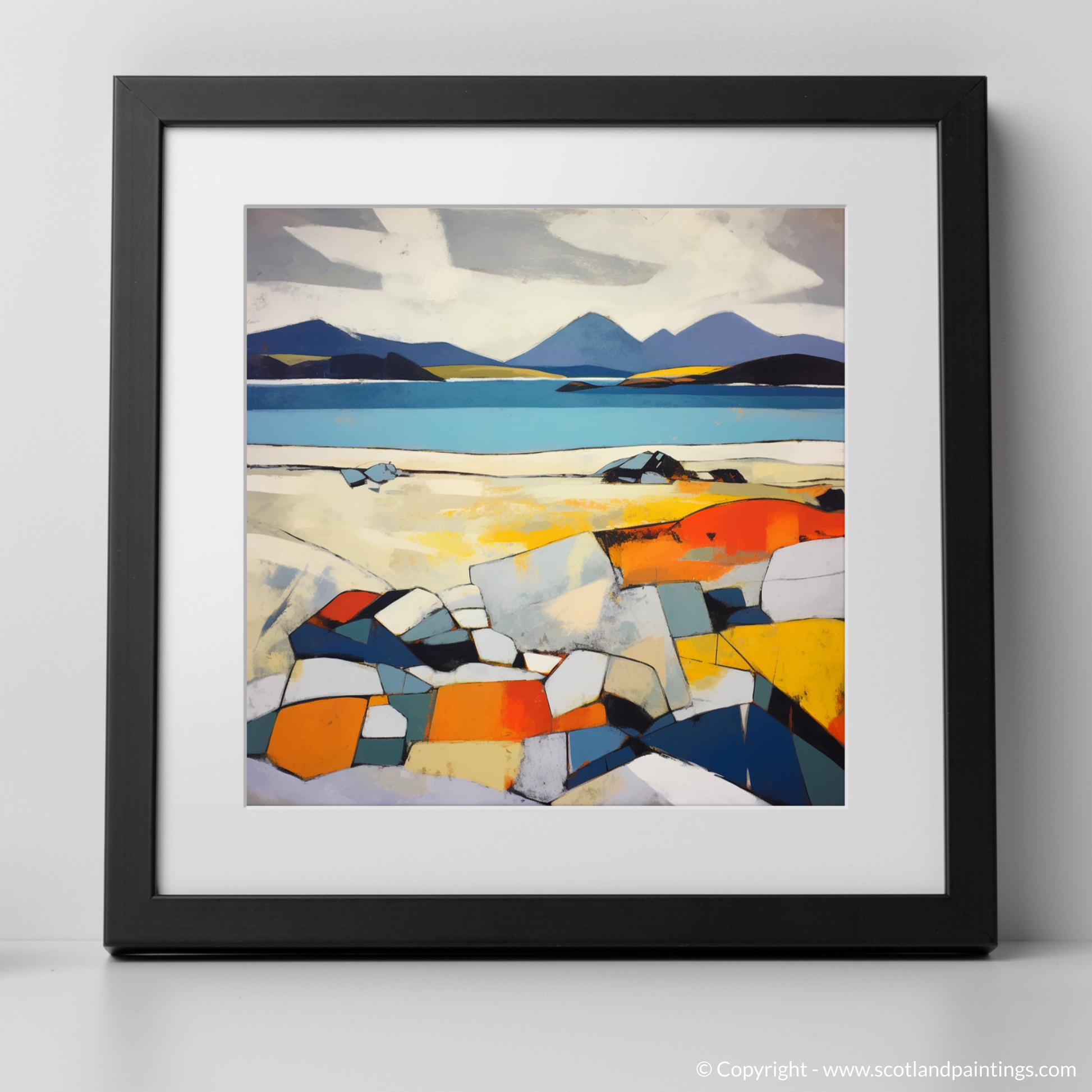 Art Print of Mellon Udrigle Beach, Wester Ross with a black frame