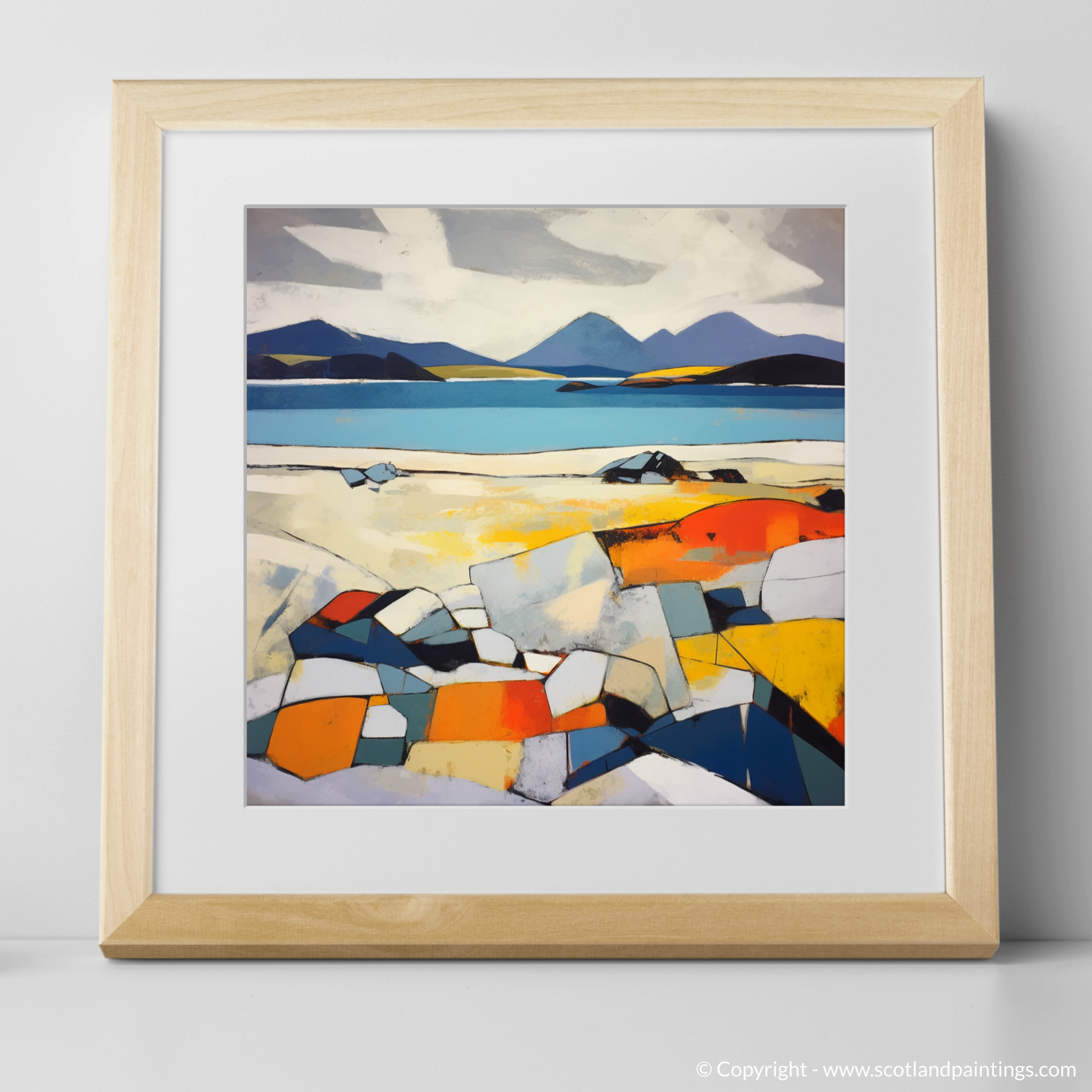 Art Print of Mellon Udrigle Beach, Wester Ross with a natural frame