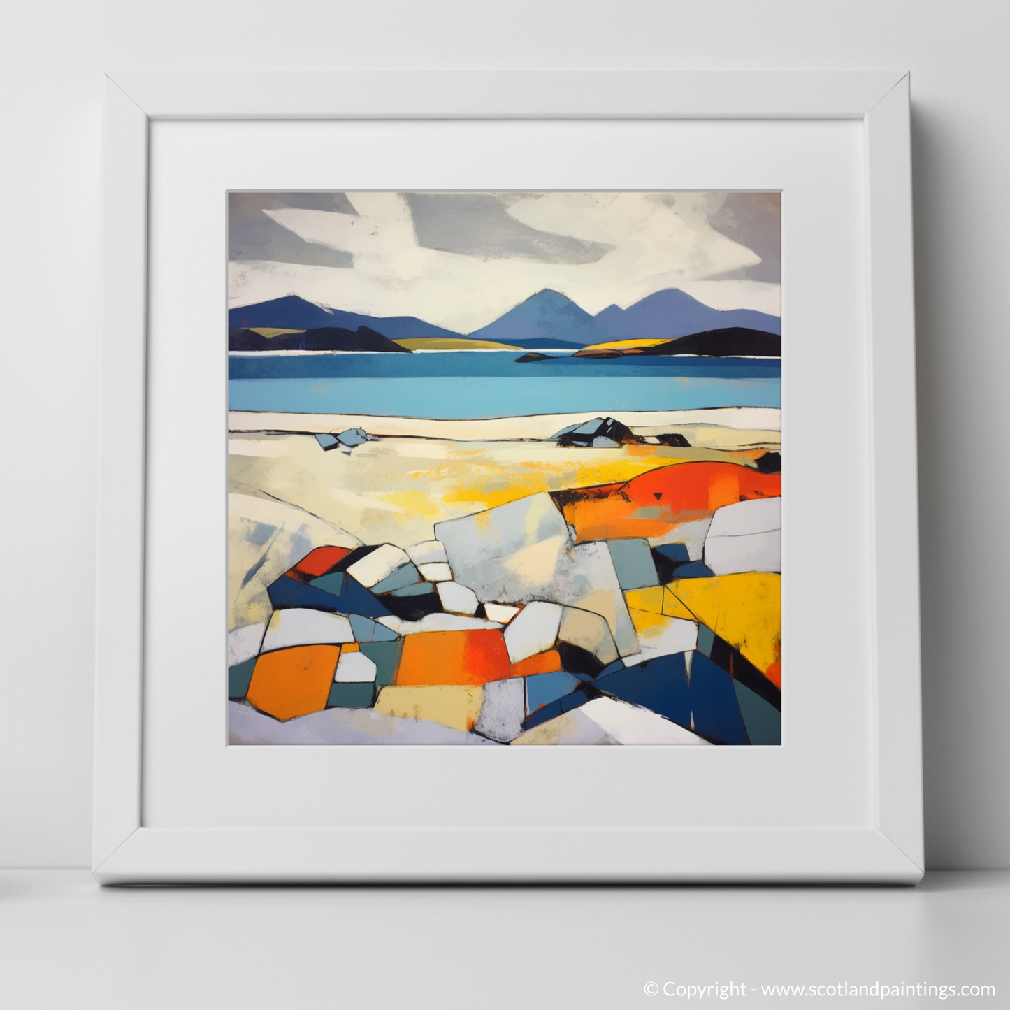 Art Print of Mellon Udrigle Beach, Wester Ross with a white frame