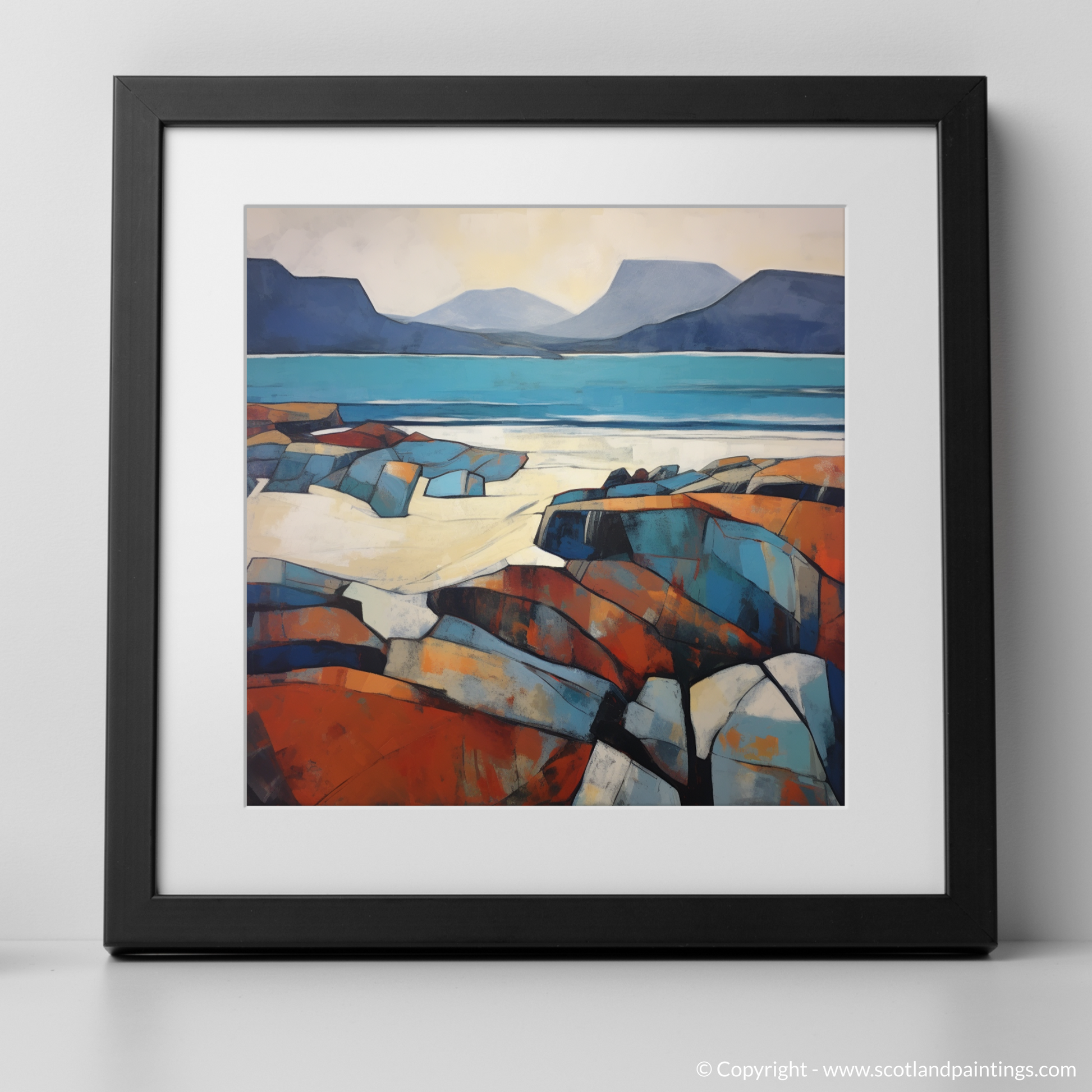 Art Print of Mellon Udrigle Beach, Wester Ross with a black frame