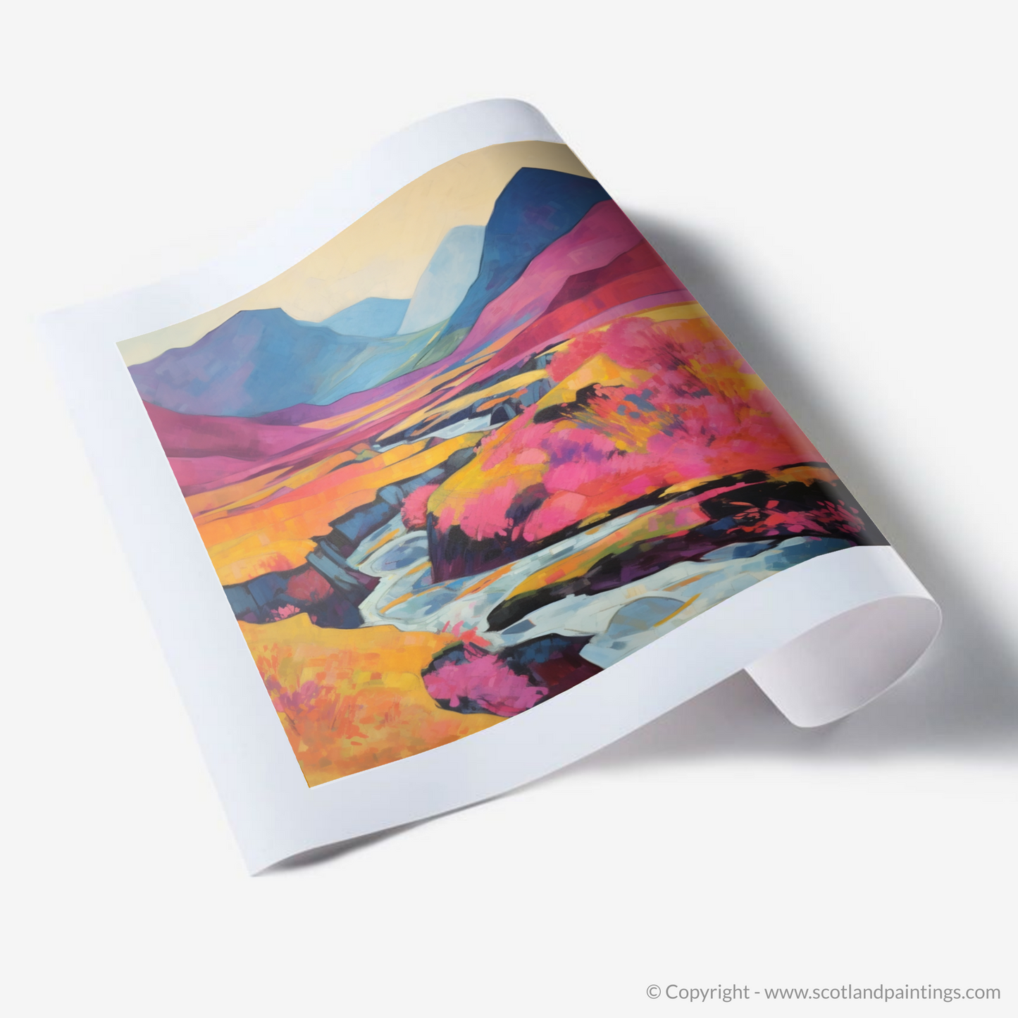 Art Print of Heather blooms by River Coe in Glencoe