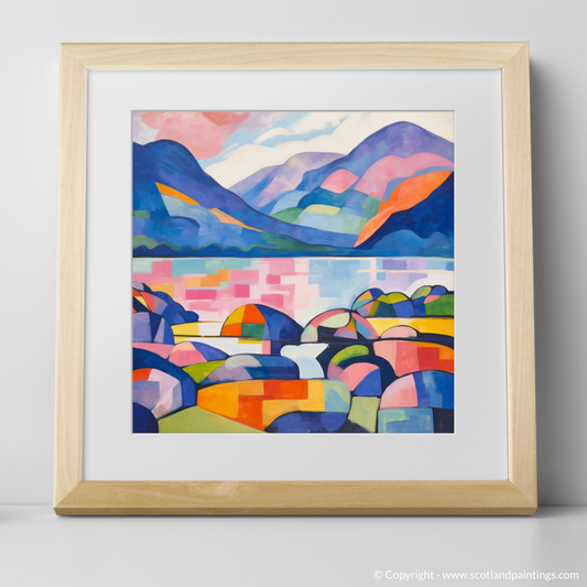Art Print of Loch Lochy, Highlands in summer with a natural frame
