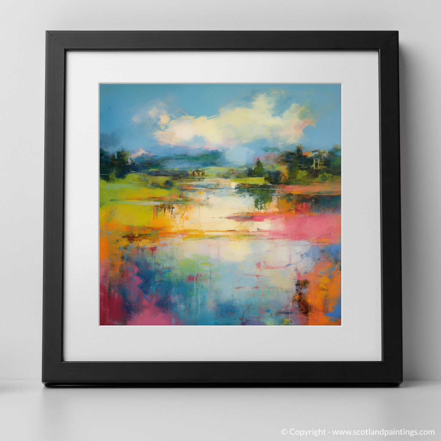 Art Print of River Ness, Inverness in summer with a black frame