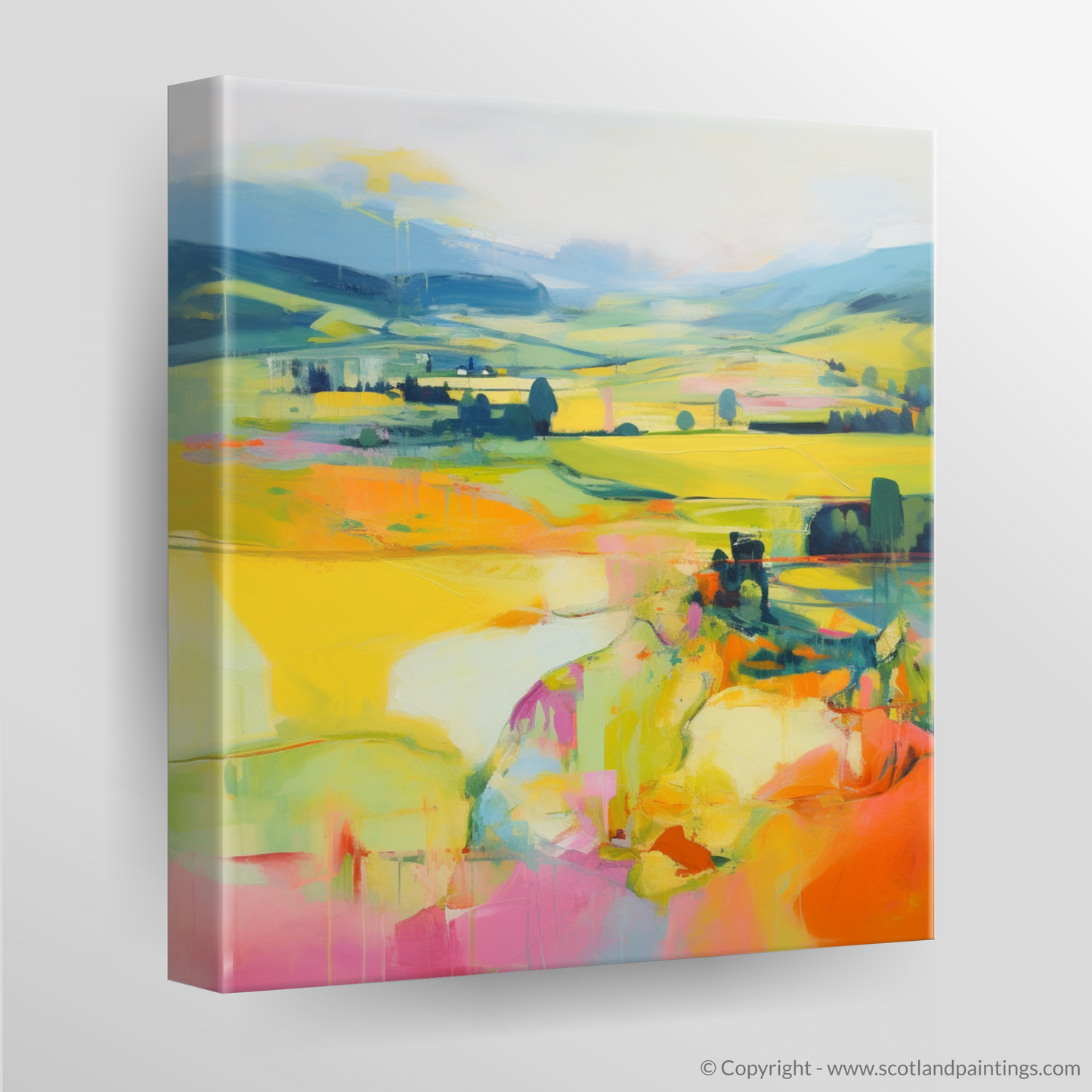 Painting and Art Print of Glendevon, Perth and Kinross in summer. Summer Serenade in Glendevon.