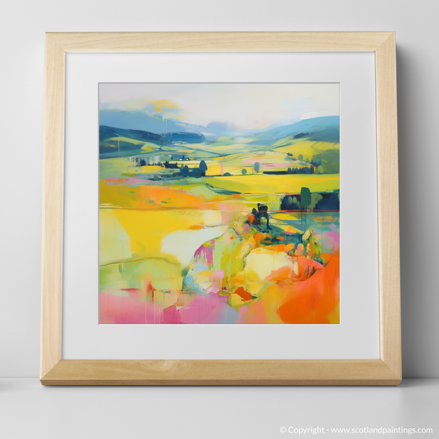 Painting and Art Print of Glendevon, Perth and Kinross in summer. Summer Serenade in Glendevon.