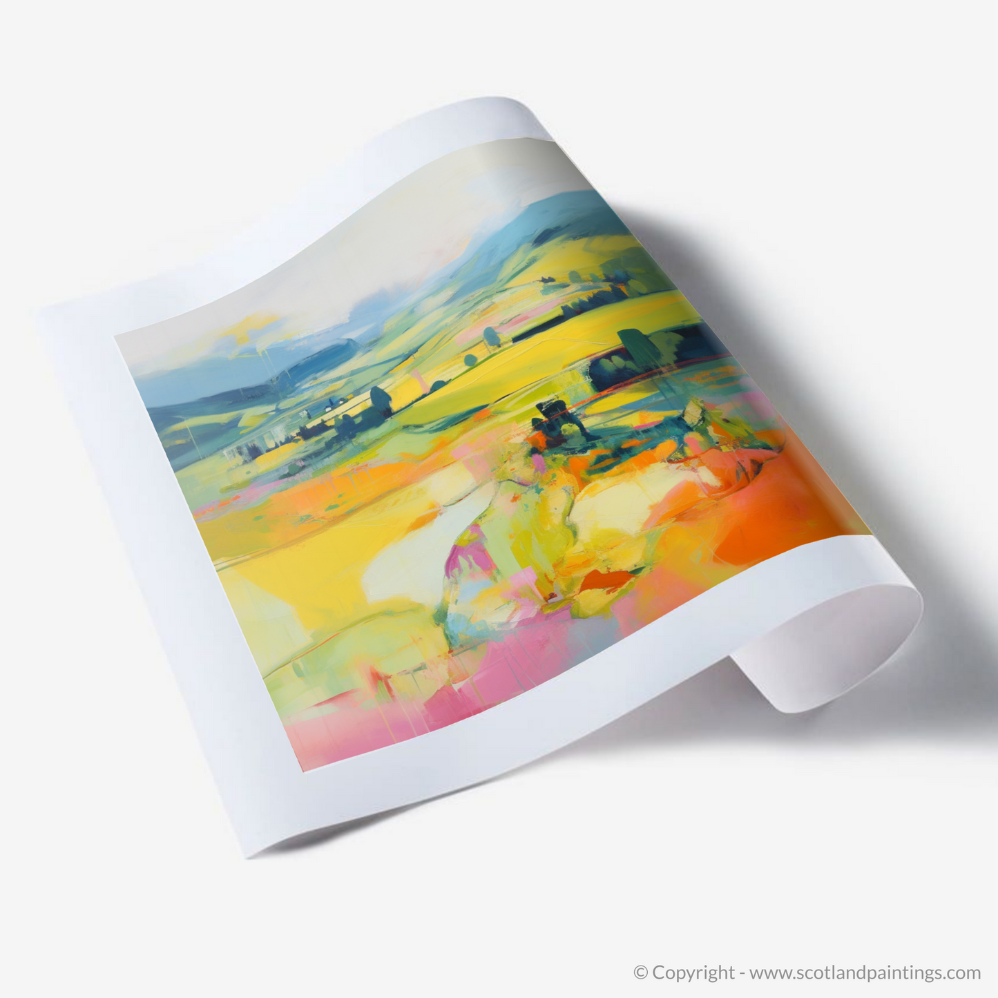 Painting and Art Print of Glendevon, Perth and Kinross in summer. Summer Serenade in Glendevon.