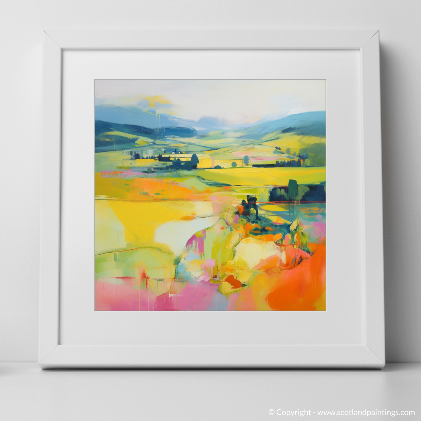 Painting and Art Print of Glendevon, Perth and Kinross in summer. Summer Serenade in Glendevon.