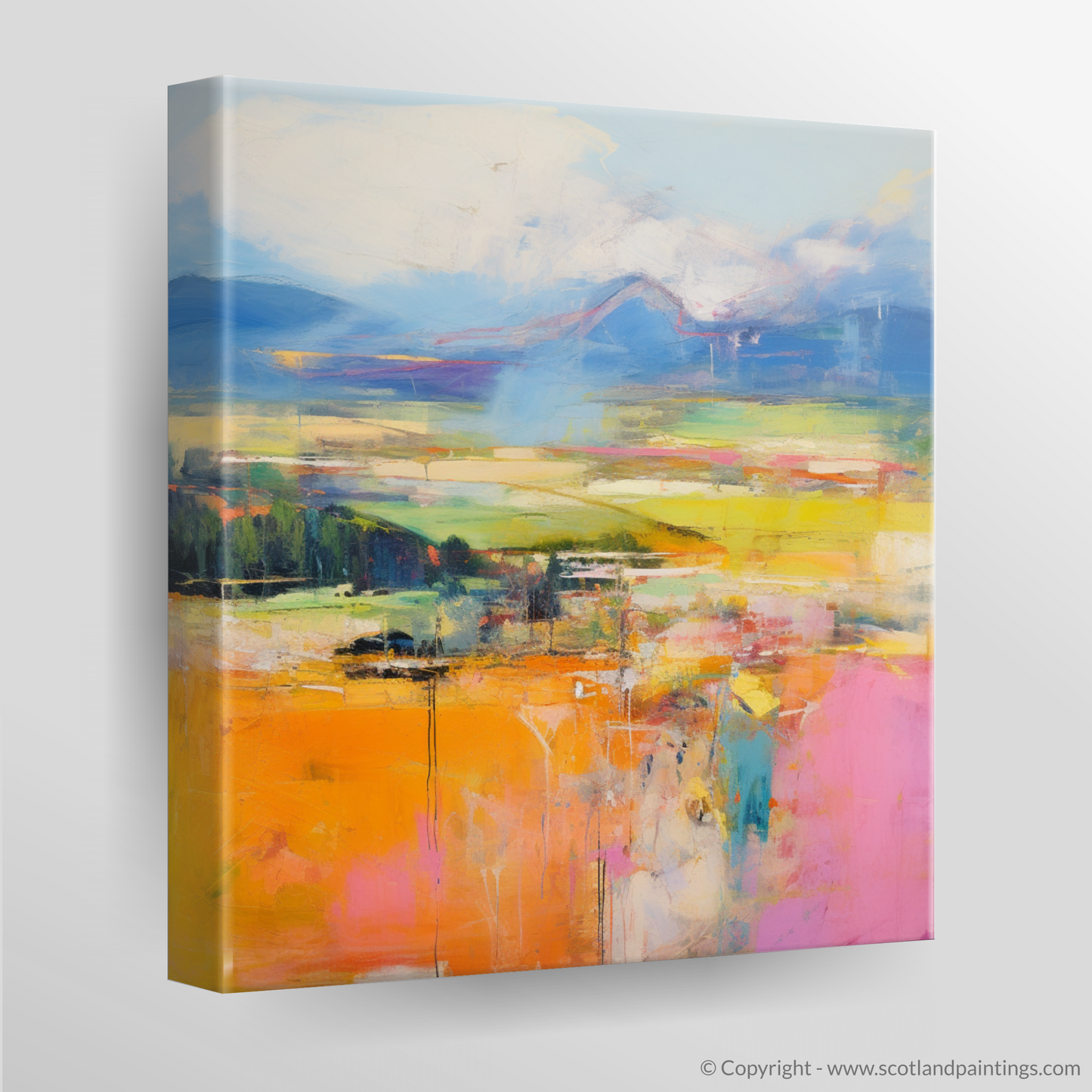 Painting and Art Print of Glendevon, Perth and Kinross in summer. Summer Symphony in Glendevon.