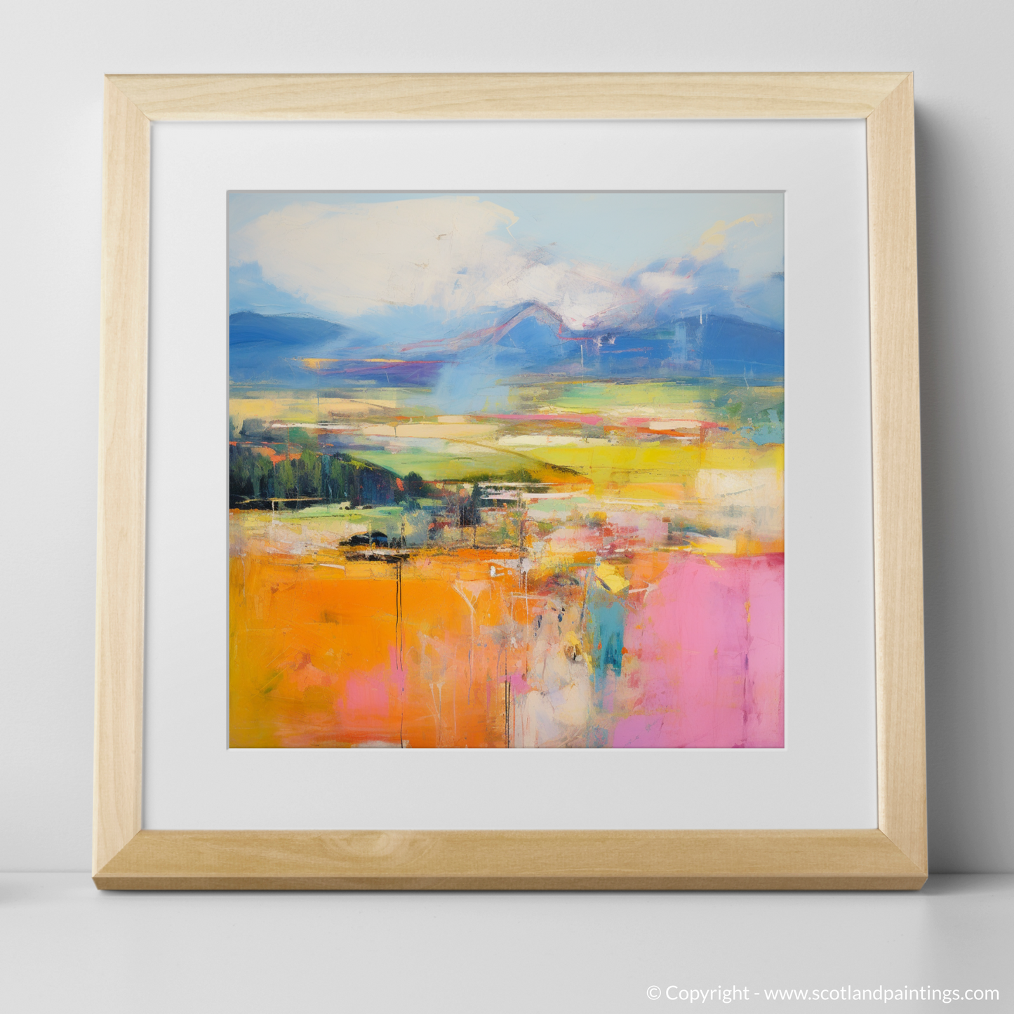 Painting and Art Print of Glendevon, Perth and Kinross in summer. Summer Symphony in Glendevon.