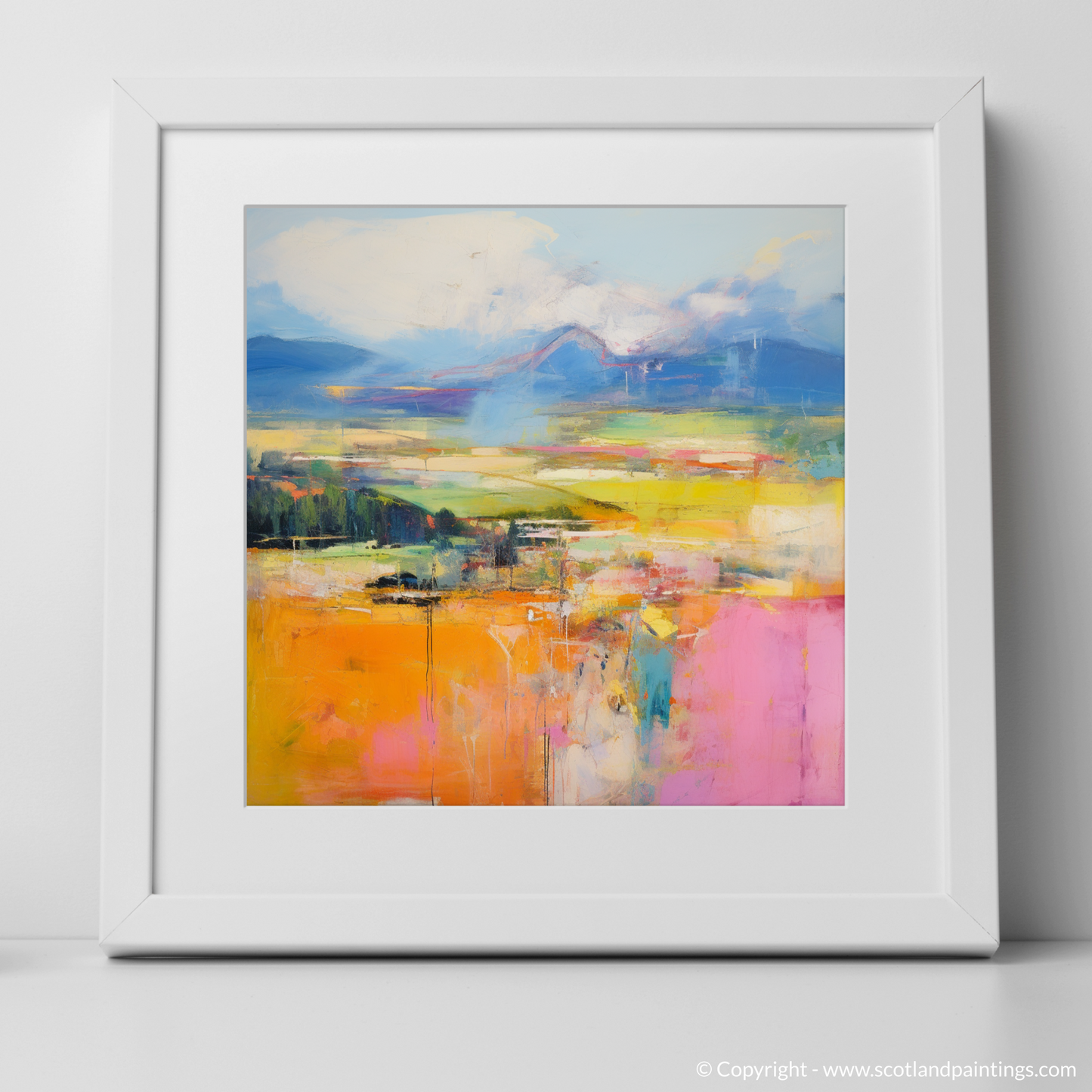 Painting and Art Print of Glendevon, Perth and Kinross in summer. Summer Symphony in Glendevon.