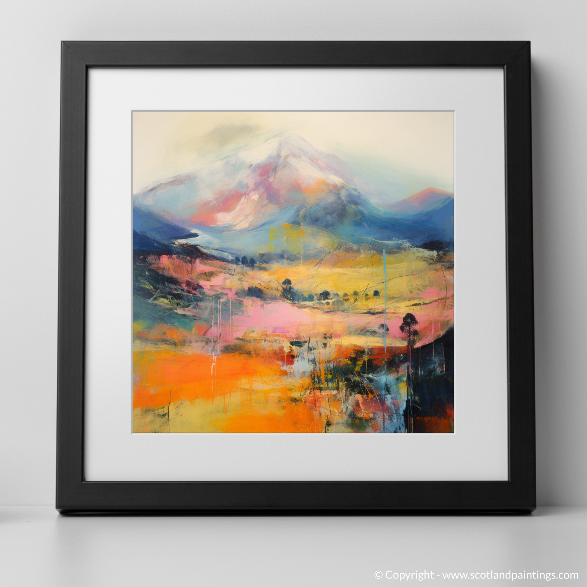 Art Print of Ben Lawers, Perth and Kinross with a black frame