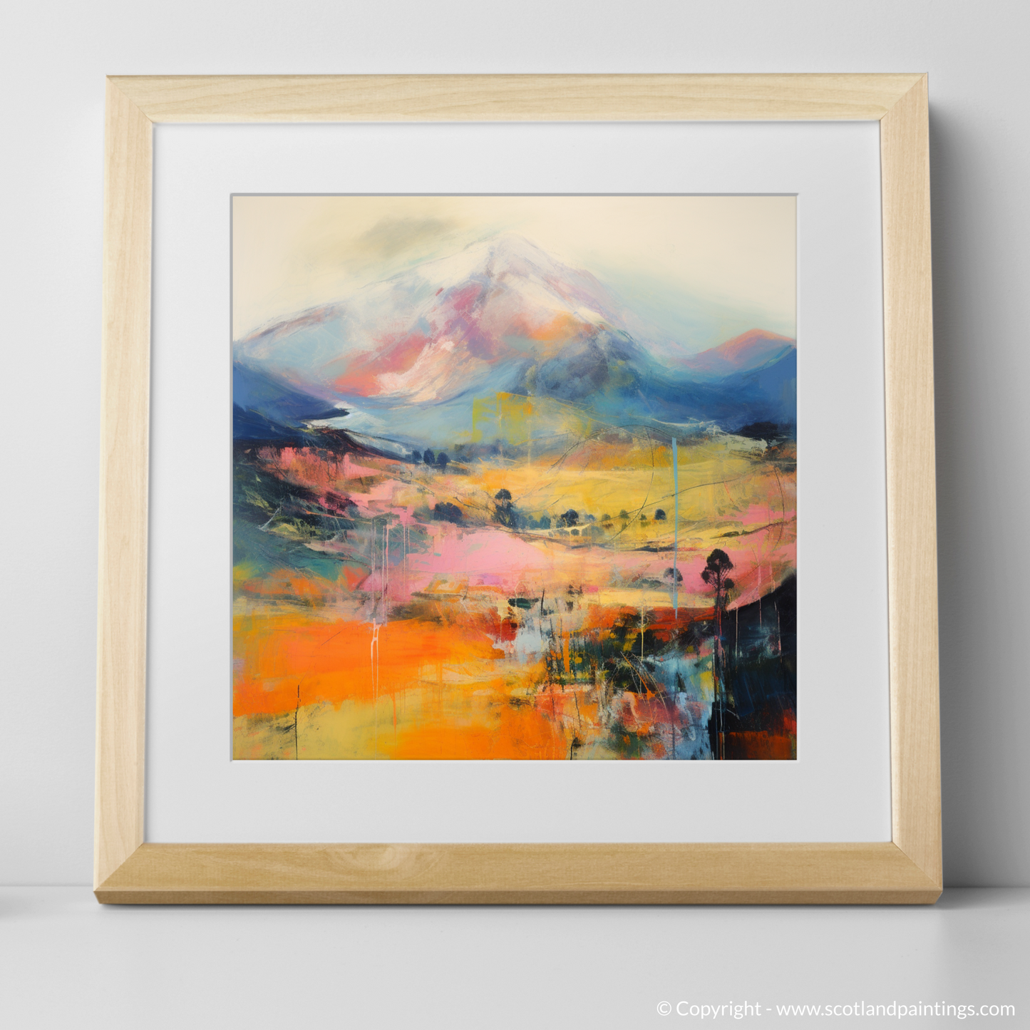 Art Print of Ben Lawers, Perth and Kinross with a natural frame