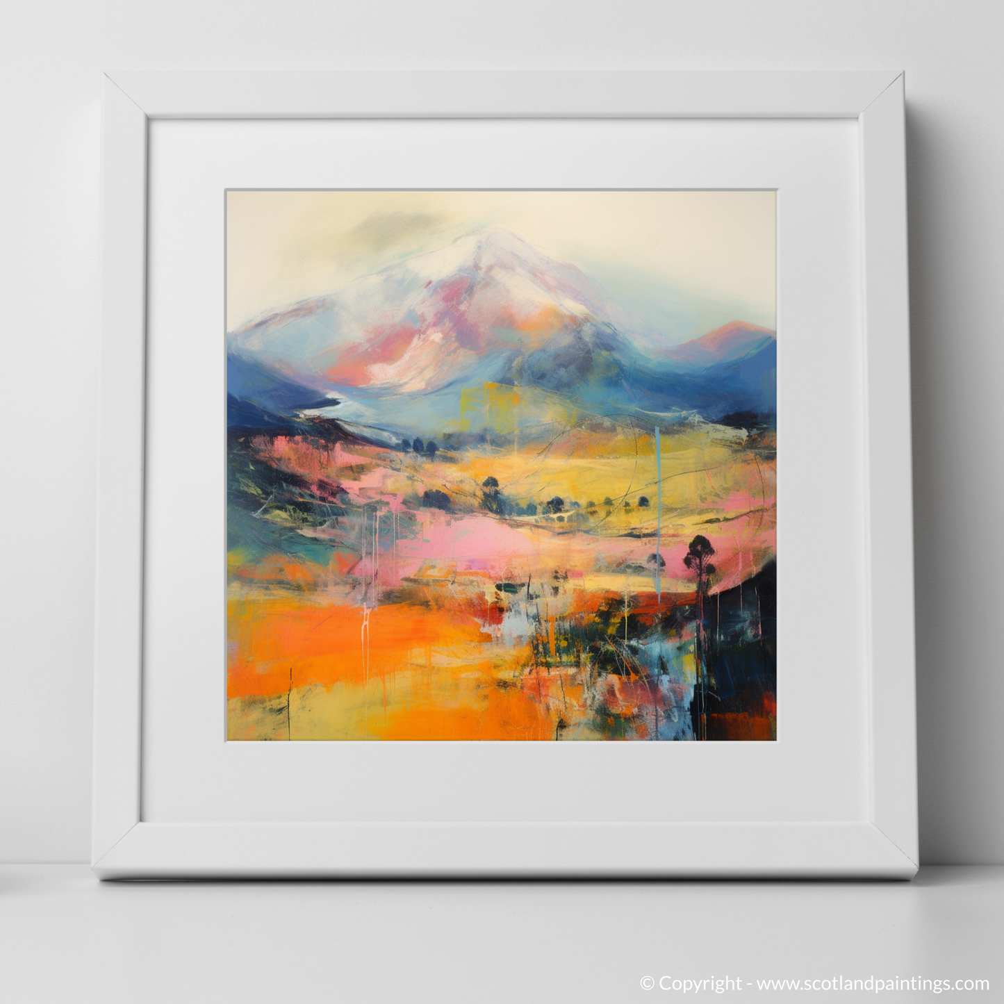 Art Print of Ben Lawers, Perth and Kinross with a white frame