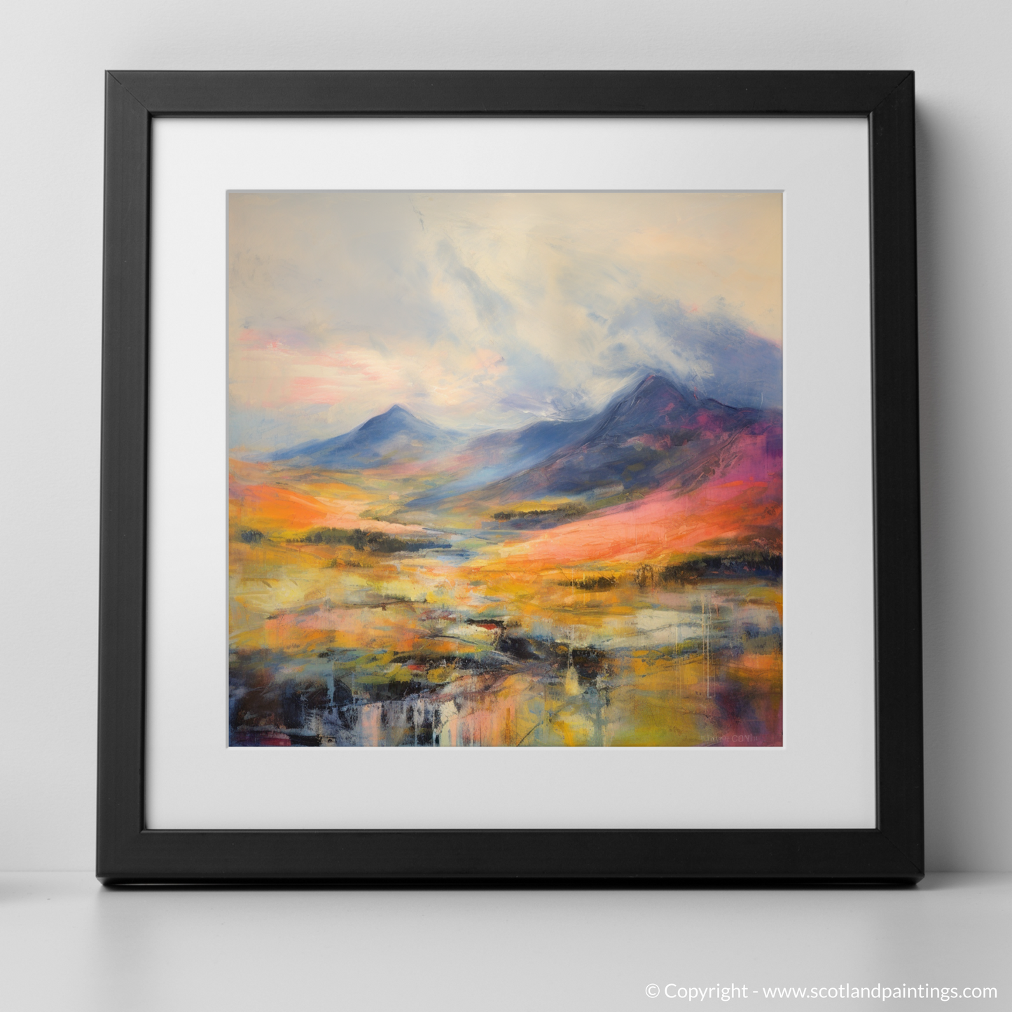 Art Print of Ben Lawers, Perth and Kinross with a black frame