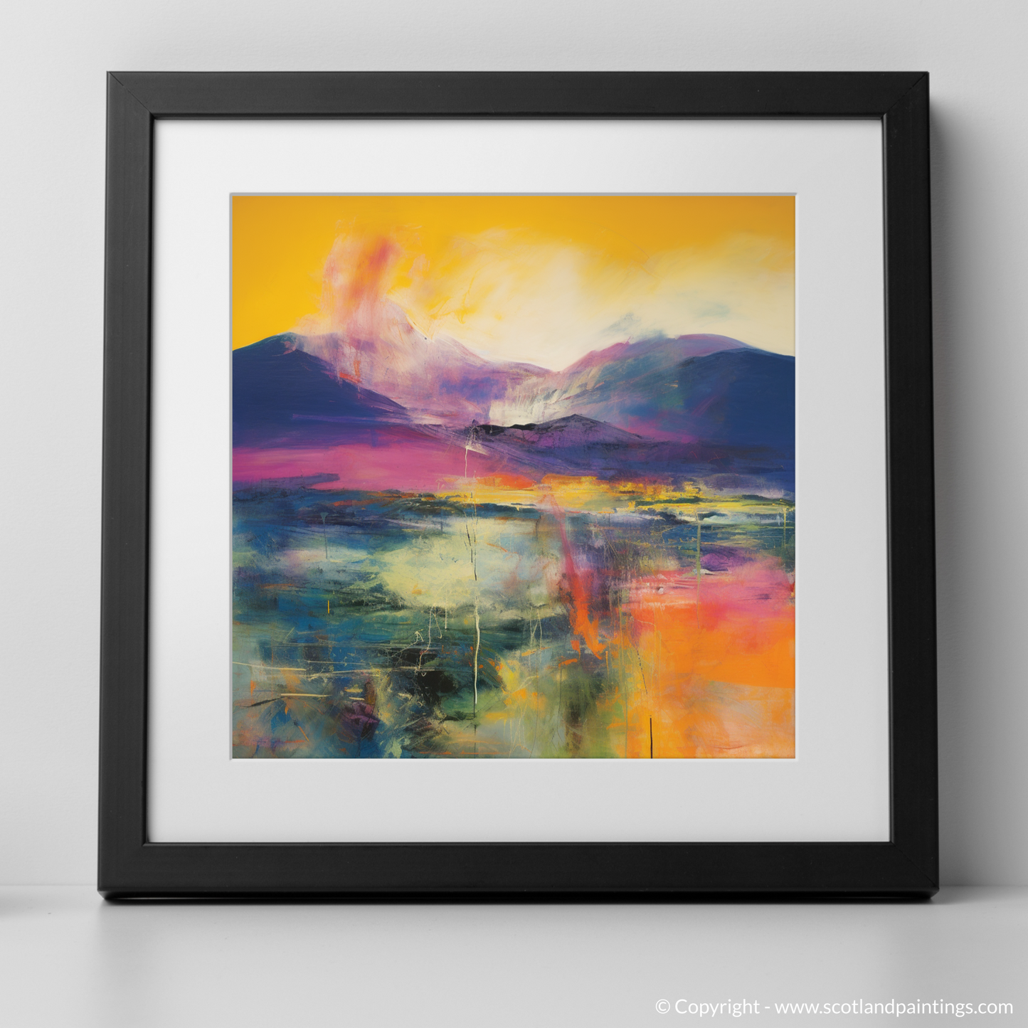 Art Print of Ben Lawers, Perth and Kinross with a black frame