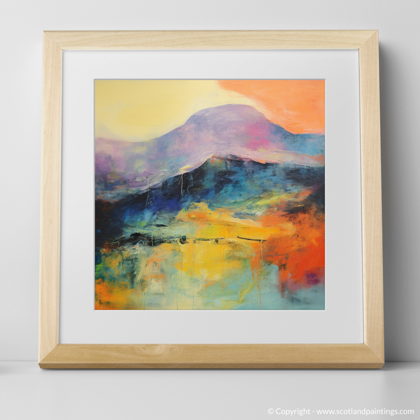 Art Print of Ben Lawers, Perth and Kinross with a natural frame