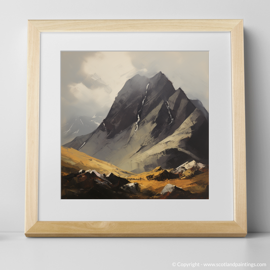 Art Print of Sgurr Dearg, Highlands with a natural frame