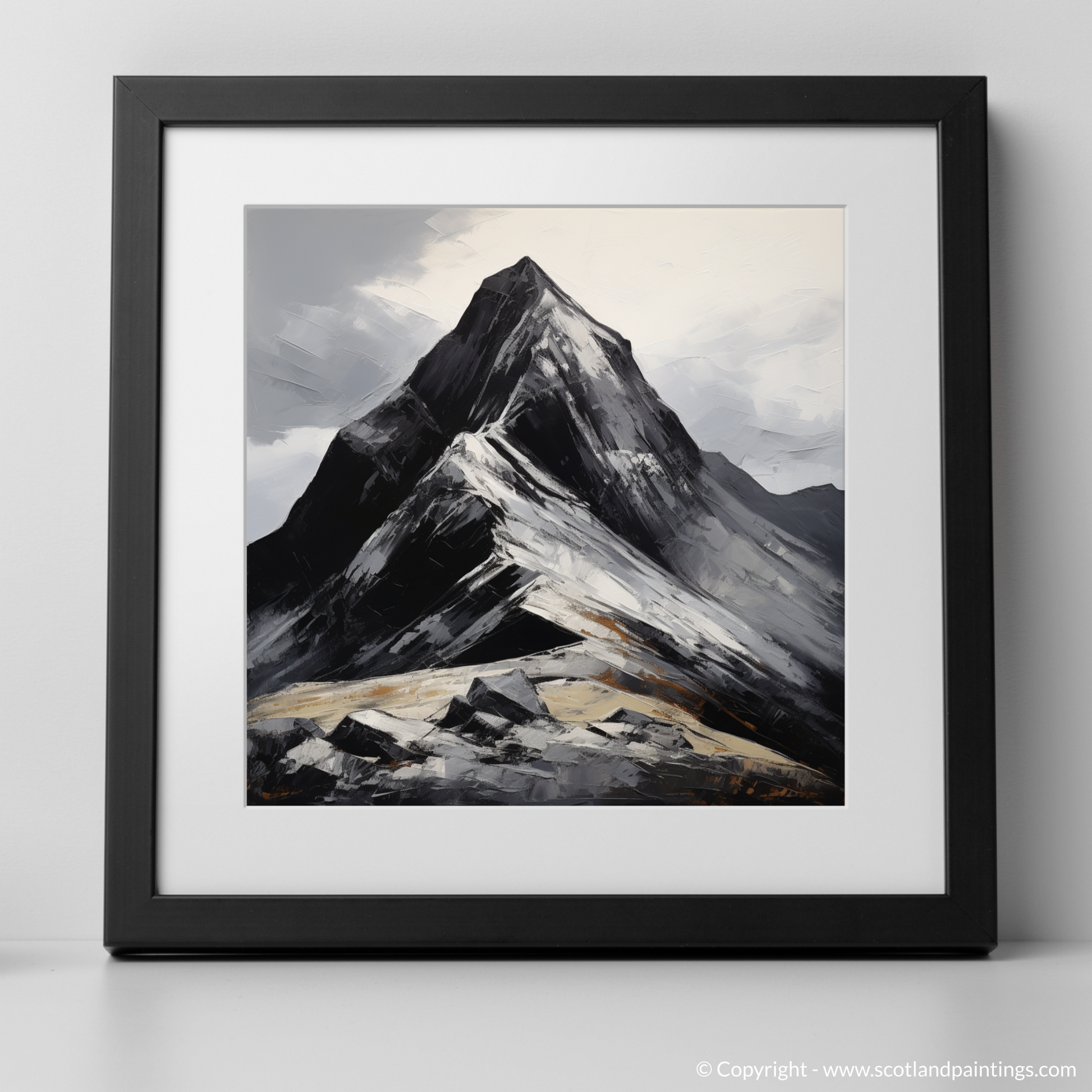 Art Print of Sgurr Dearg, Highlands with a black frame