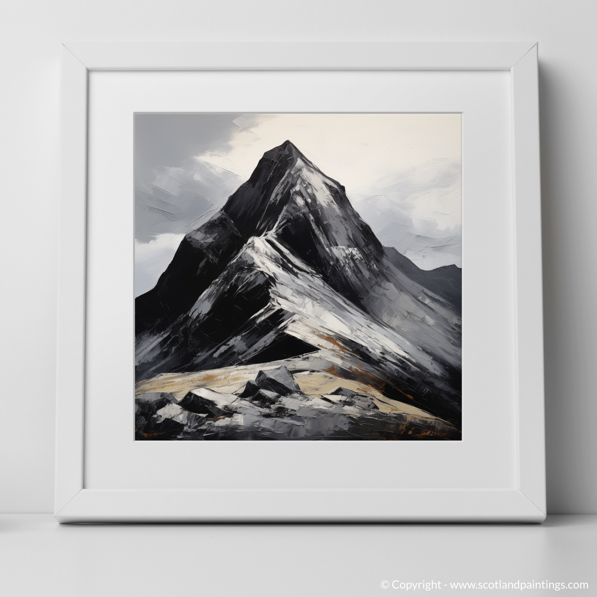 Art Print of Sgurr Dearg, Highlands with a white frame