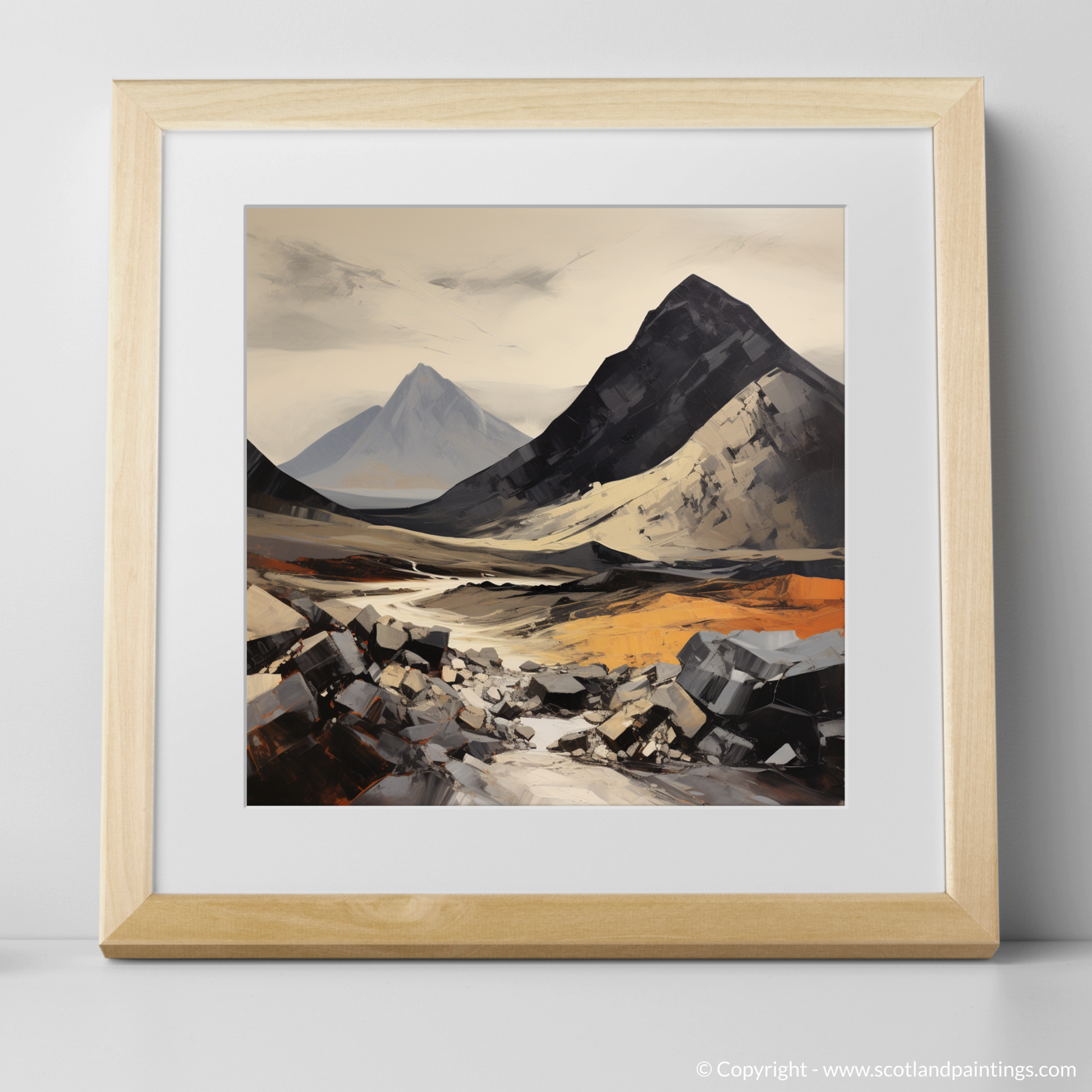 Art Print of Sgurr Dearg, Highlands with a natural frame