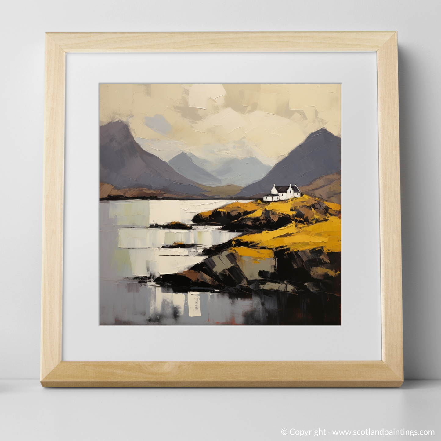 Art Print of Isle of Raasay, Inner Hebrides with a natural frame