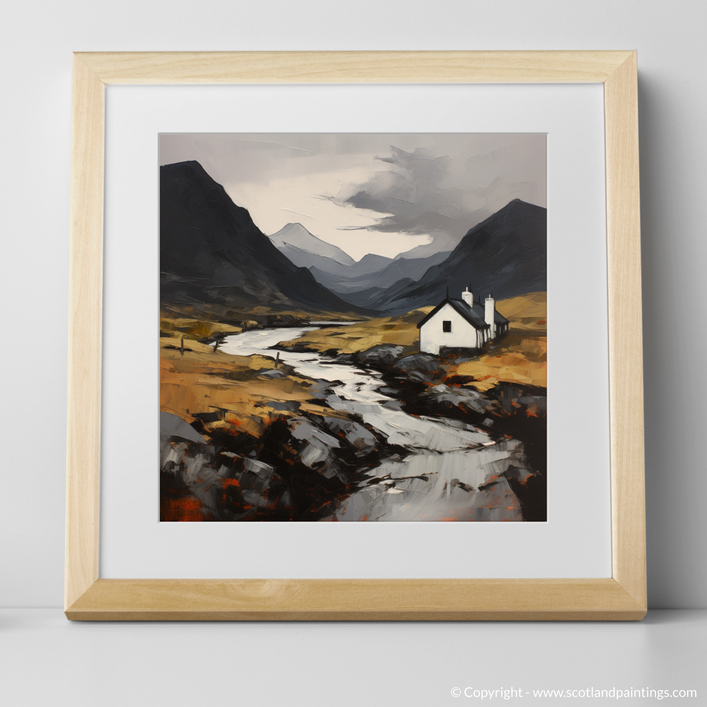 Art Print of Creag Leacach with a natural frame
