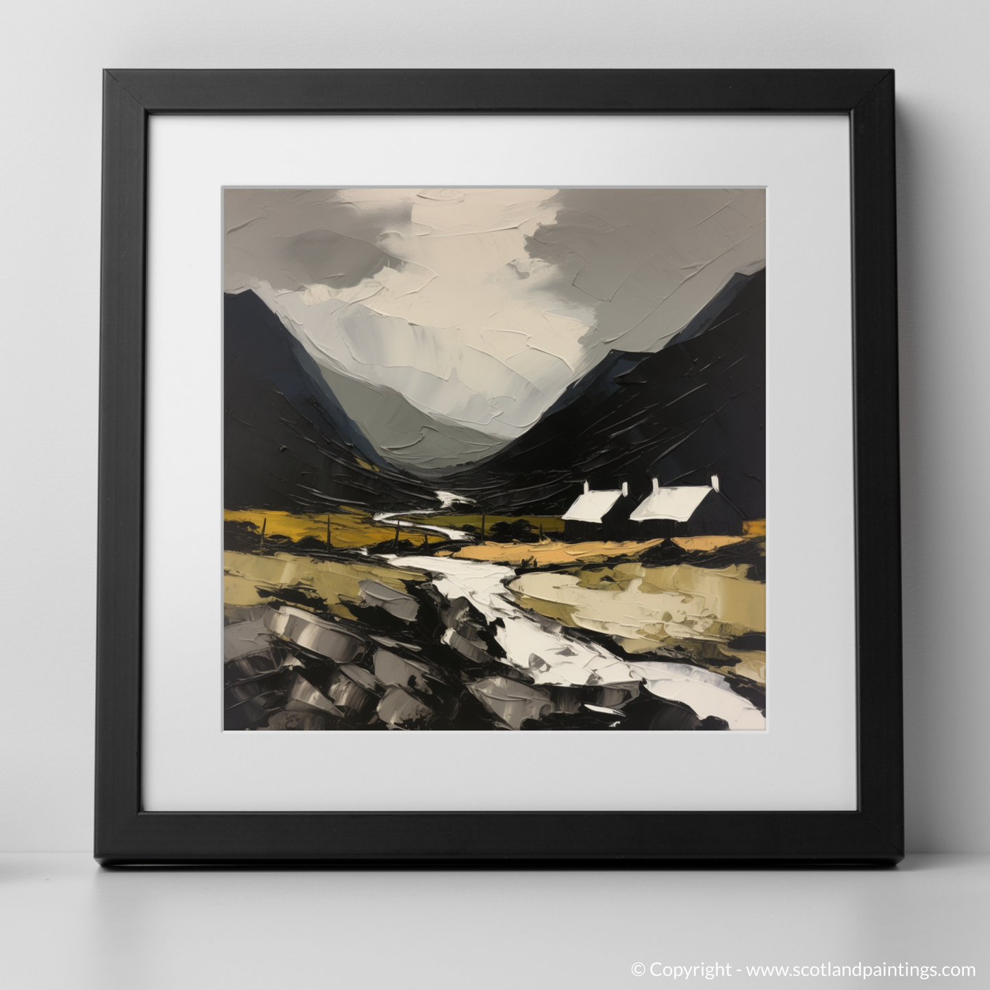 Art Print of Creag Leacach with a black frame