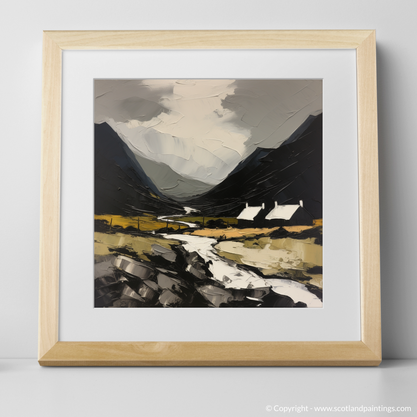 Art Print of Creag Leacach with a natural frame