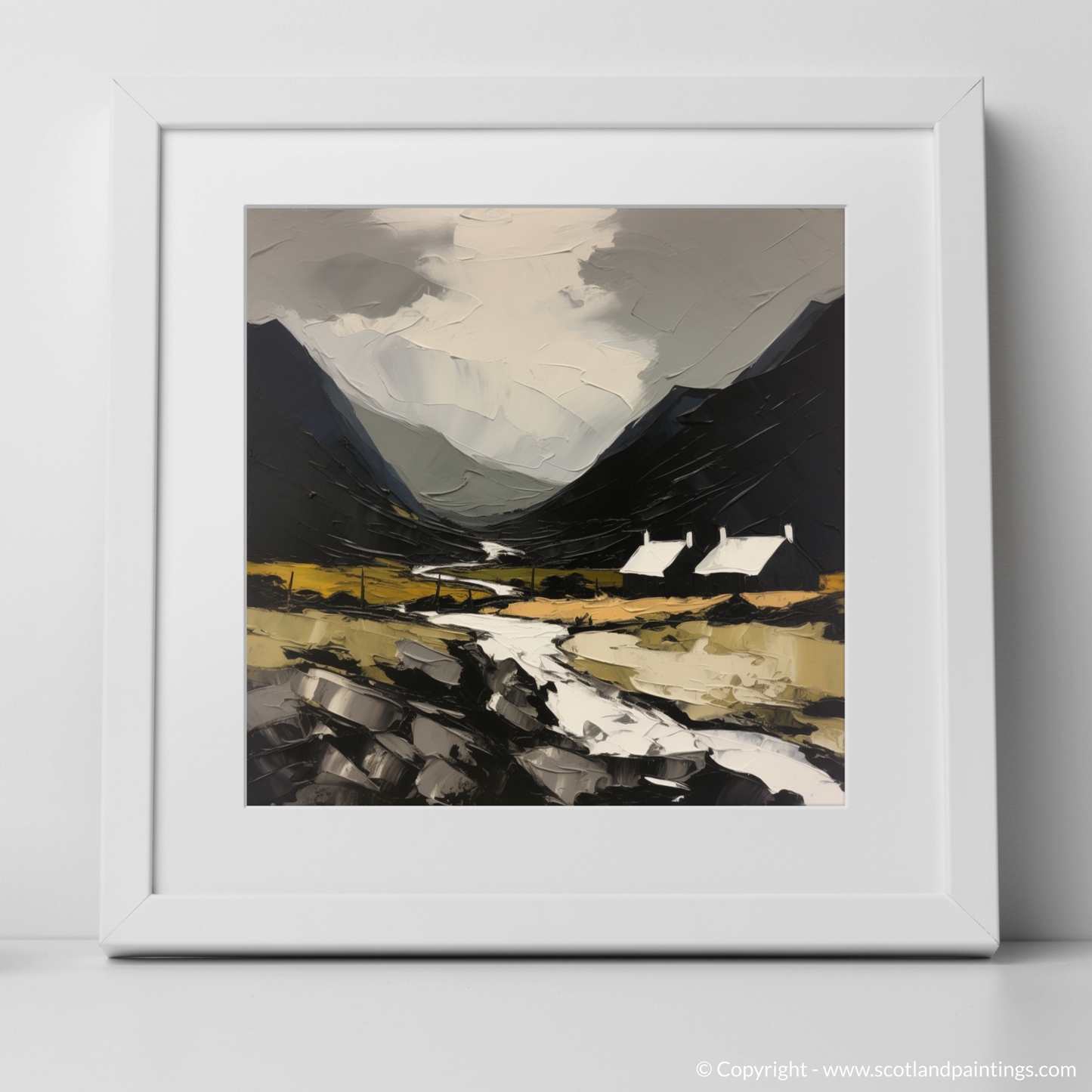 Art Print of Creag Leacach with a white frame