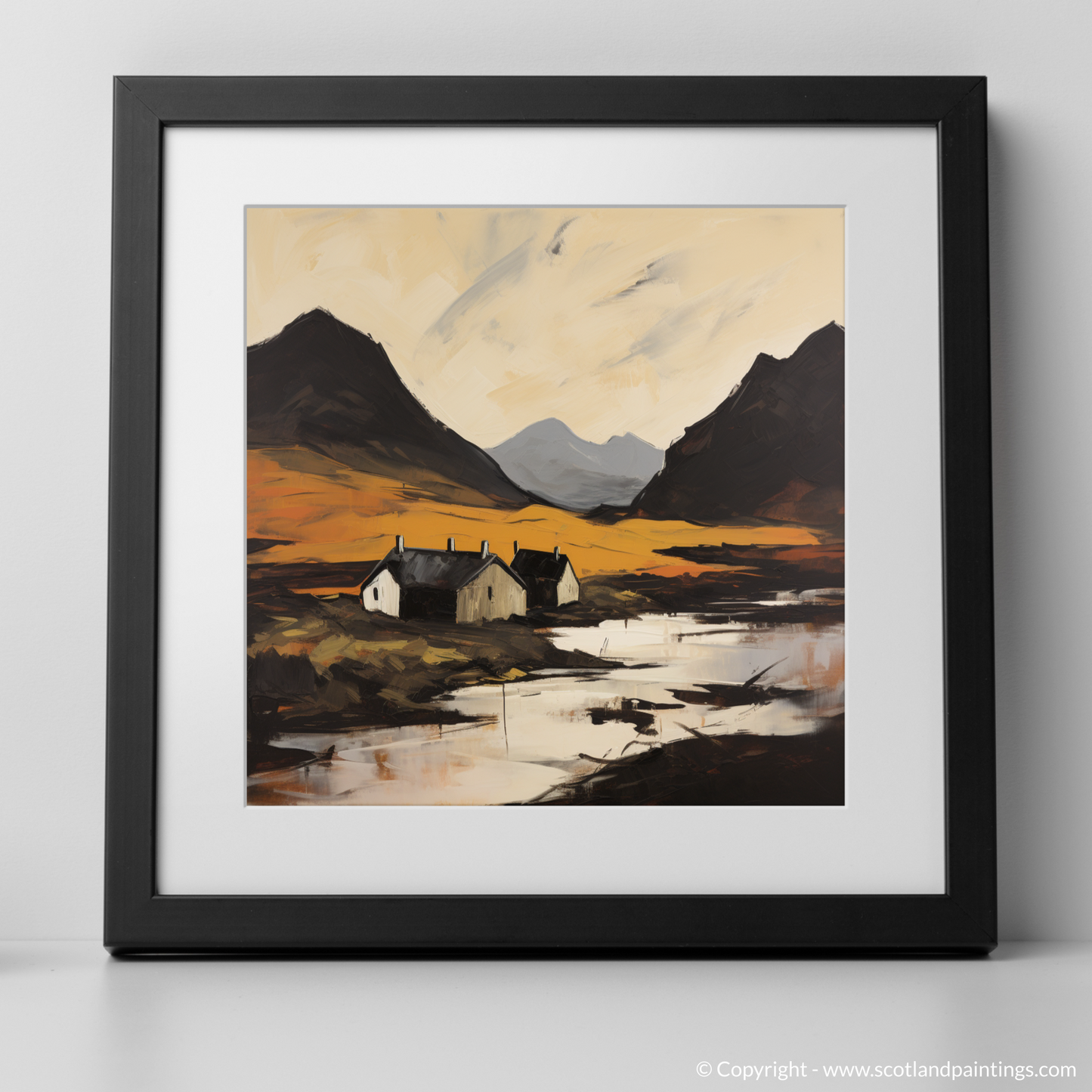 Art Print of Creag Leacach with a black frame