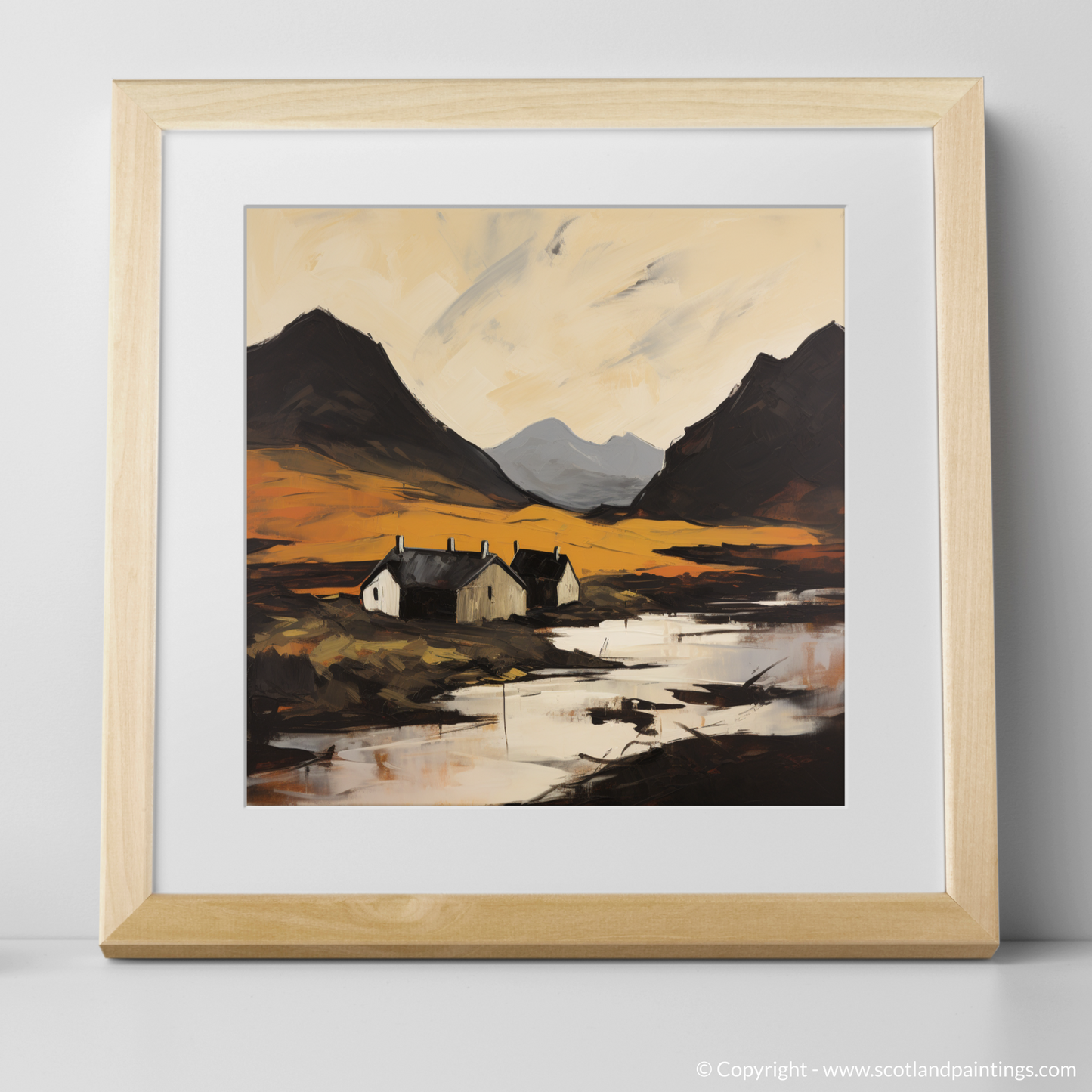 Art Print of Creag Leacach with a natural frame