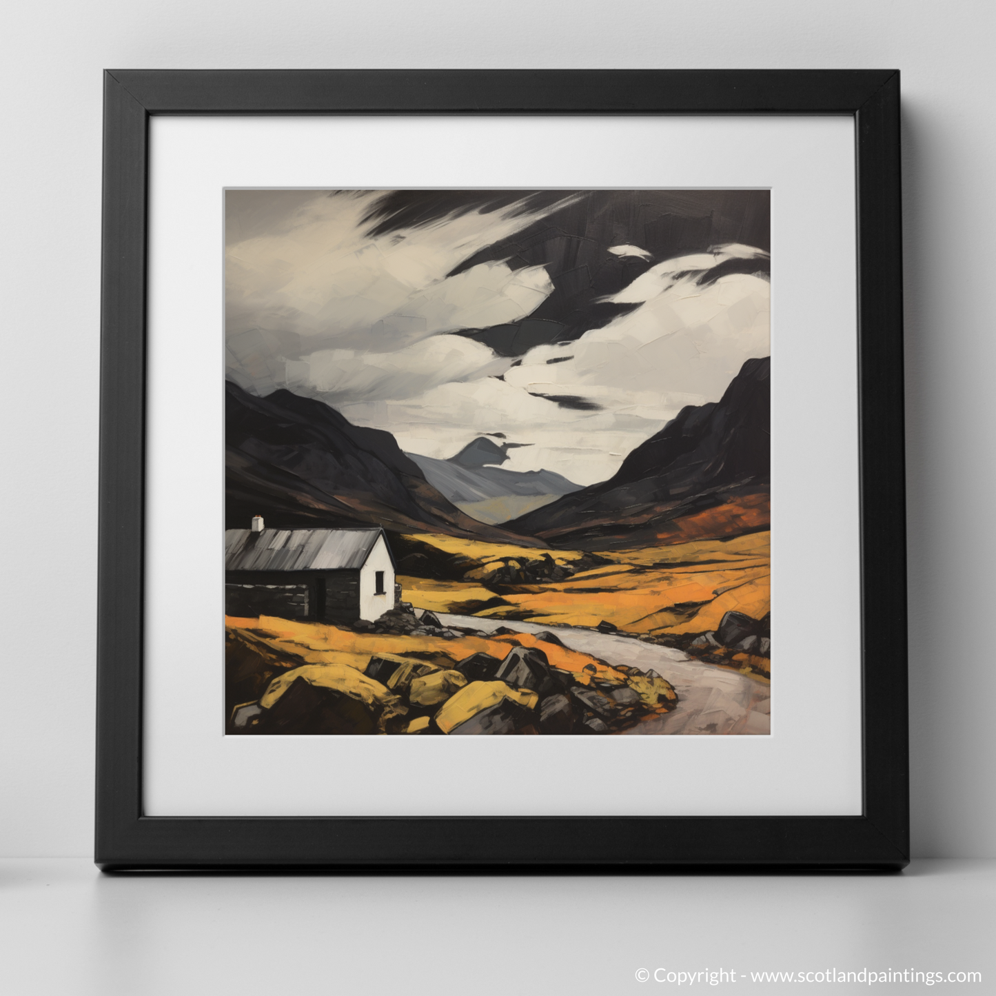 Art Print of Creag Leacach with a black frame