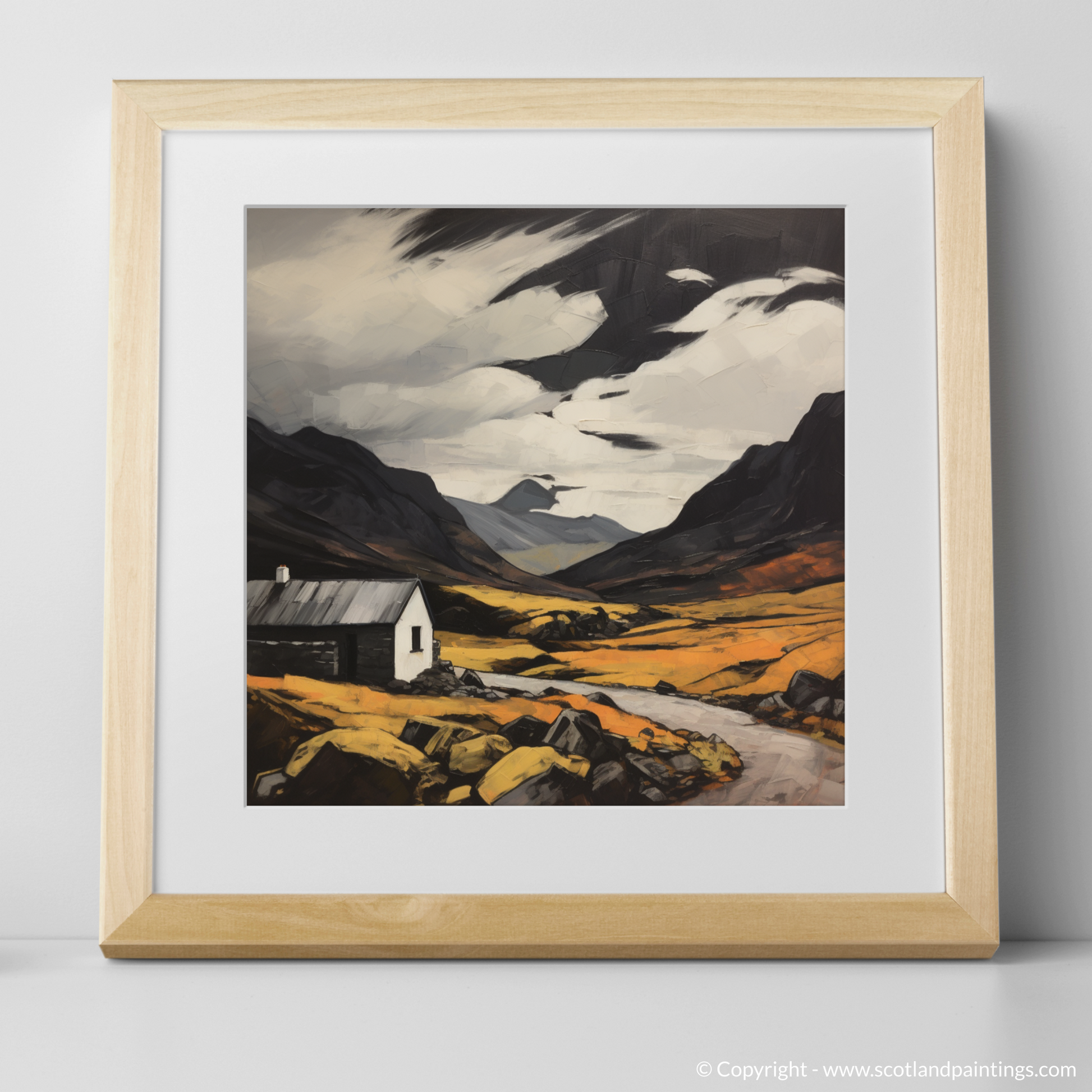 Art Print of Creag Leacach with a natural frame