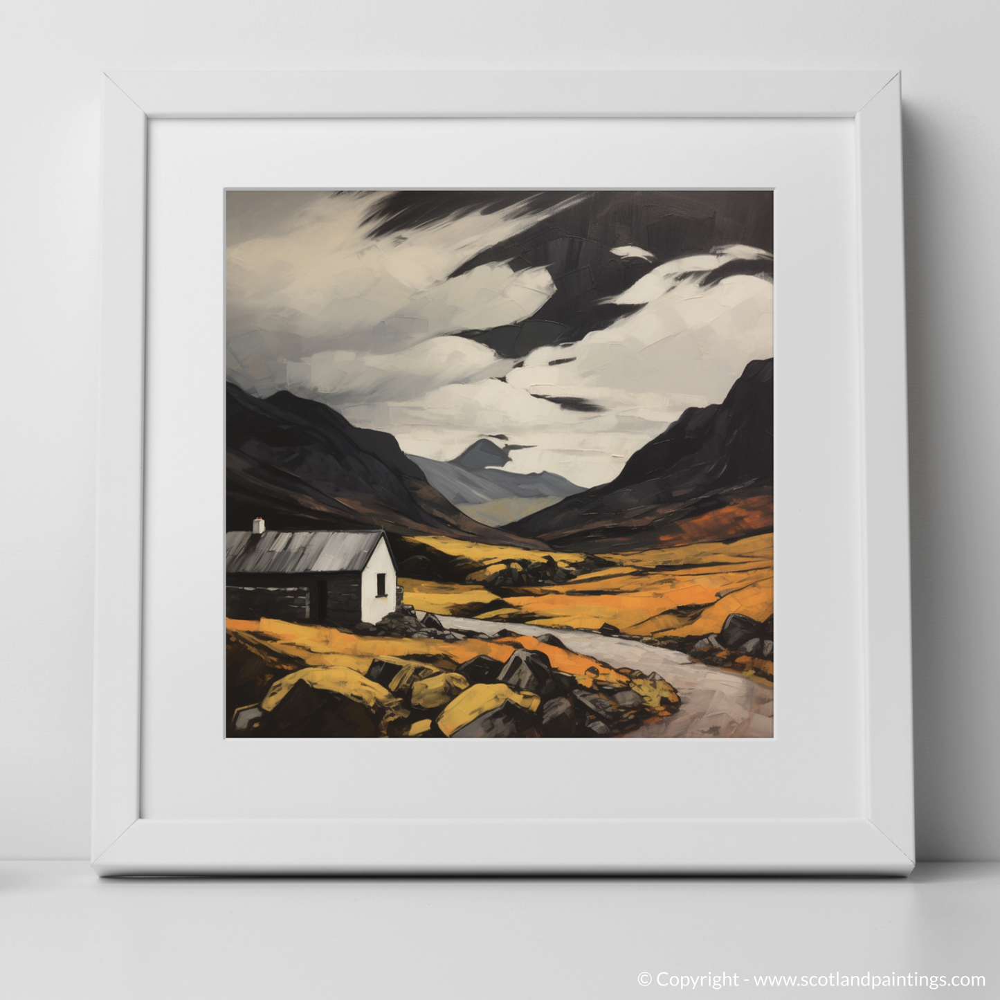 Art Print of Creag Leacach with a white frame