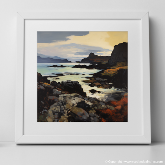Art Print of Isle of Canna, Inner Hebrides with a white frame
