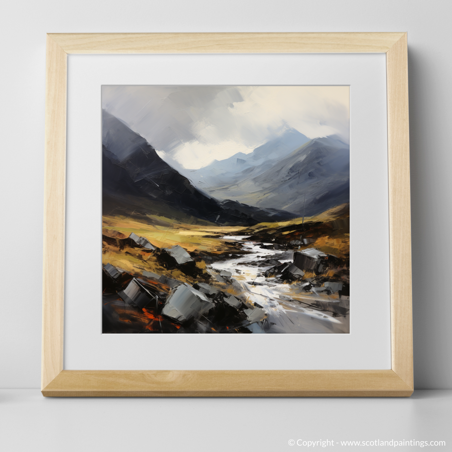 Painting and Art Print of Glen Shiel, Highlands. Majestic Rhythms of Glen Shiel.