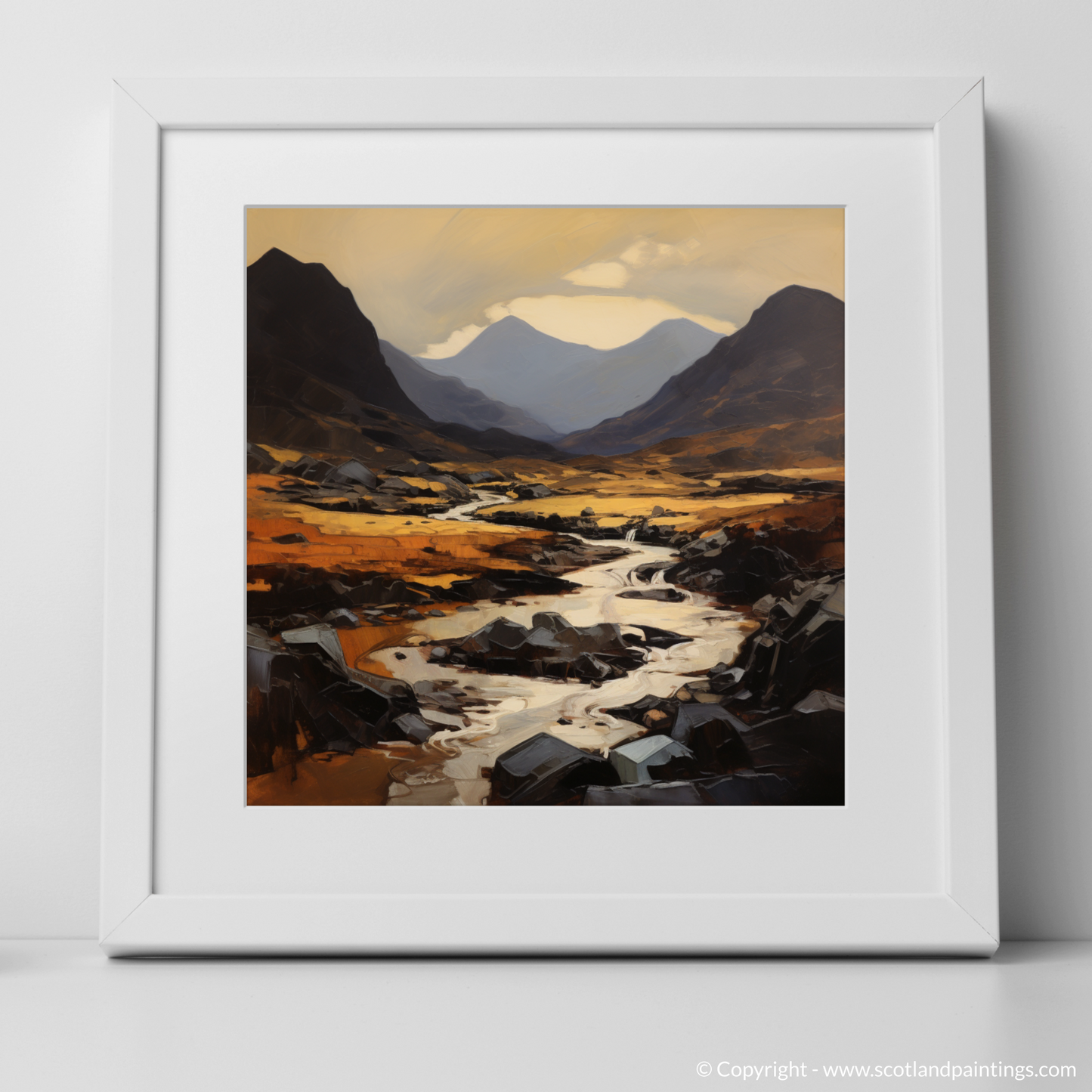 Art Print of Càrn Gorm with a white frame