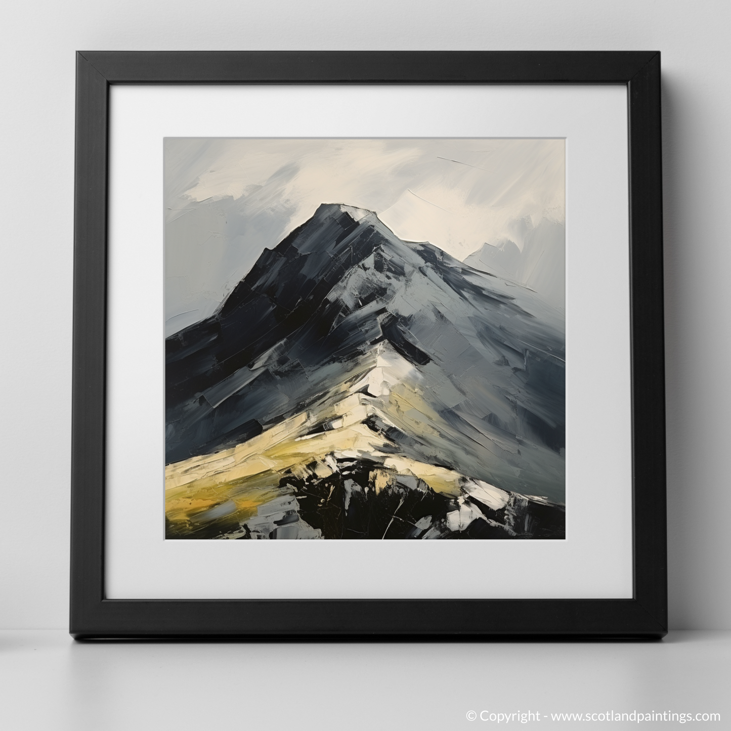 Painting and Art Print of Beinn Ìme. Beinn Ìme: An Expressionist Ode to the Scottish Highlands.