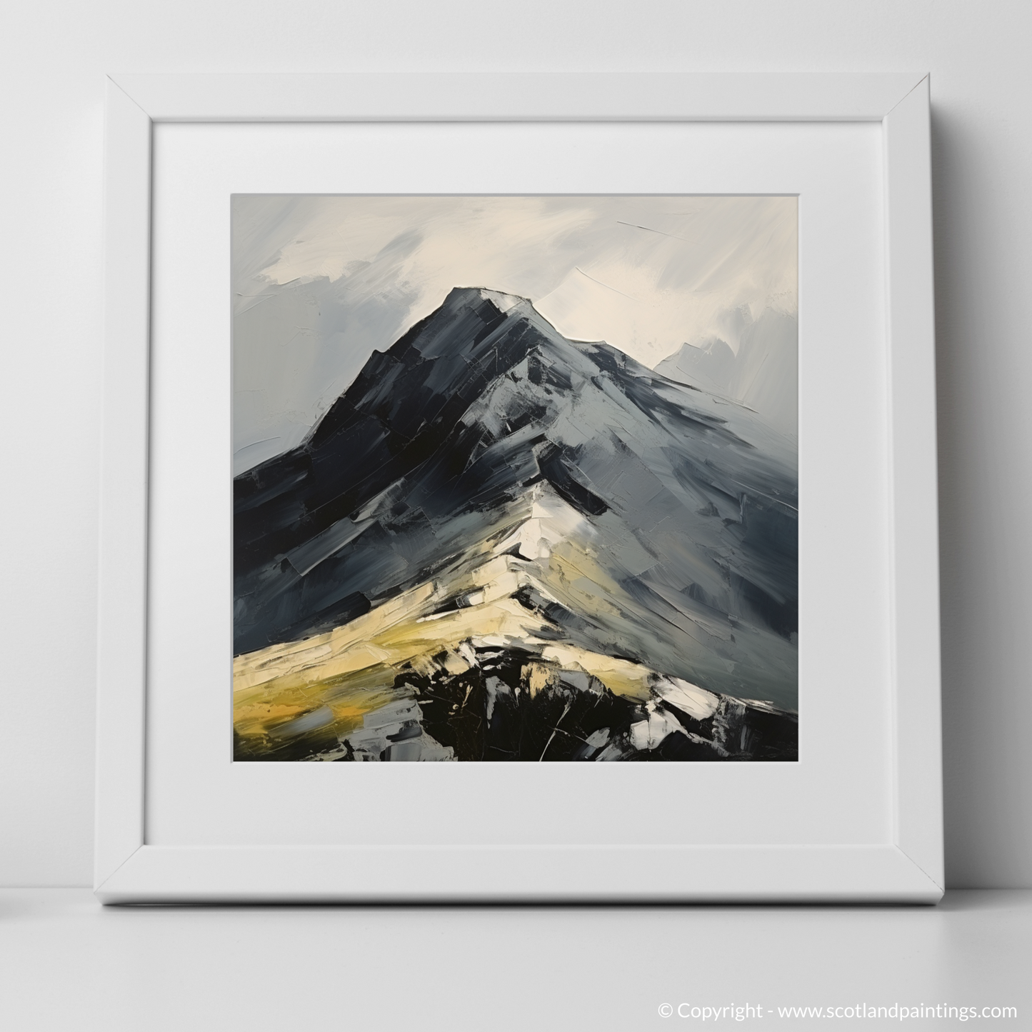 Painting and Art Print of Beinn Ìme. Beinn Ìme: An Expressionist Ode to the Scottish Highlands.