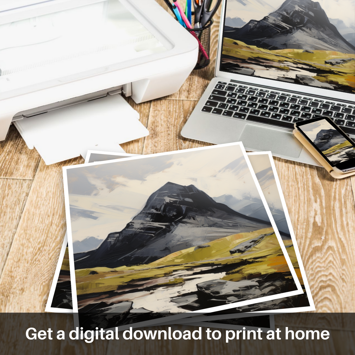 Downloadable and printable picture of Ben More Assynt, Sutherland