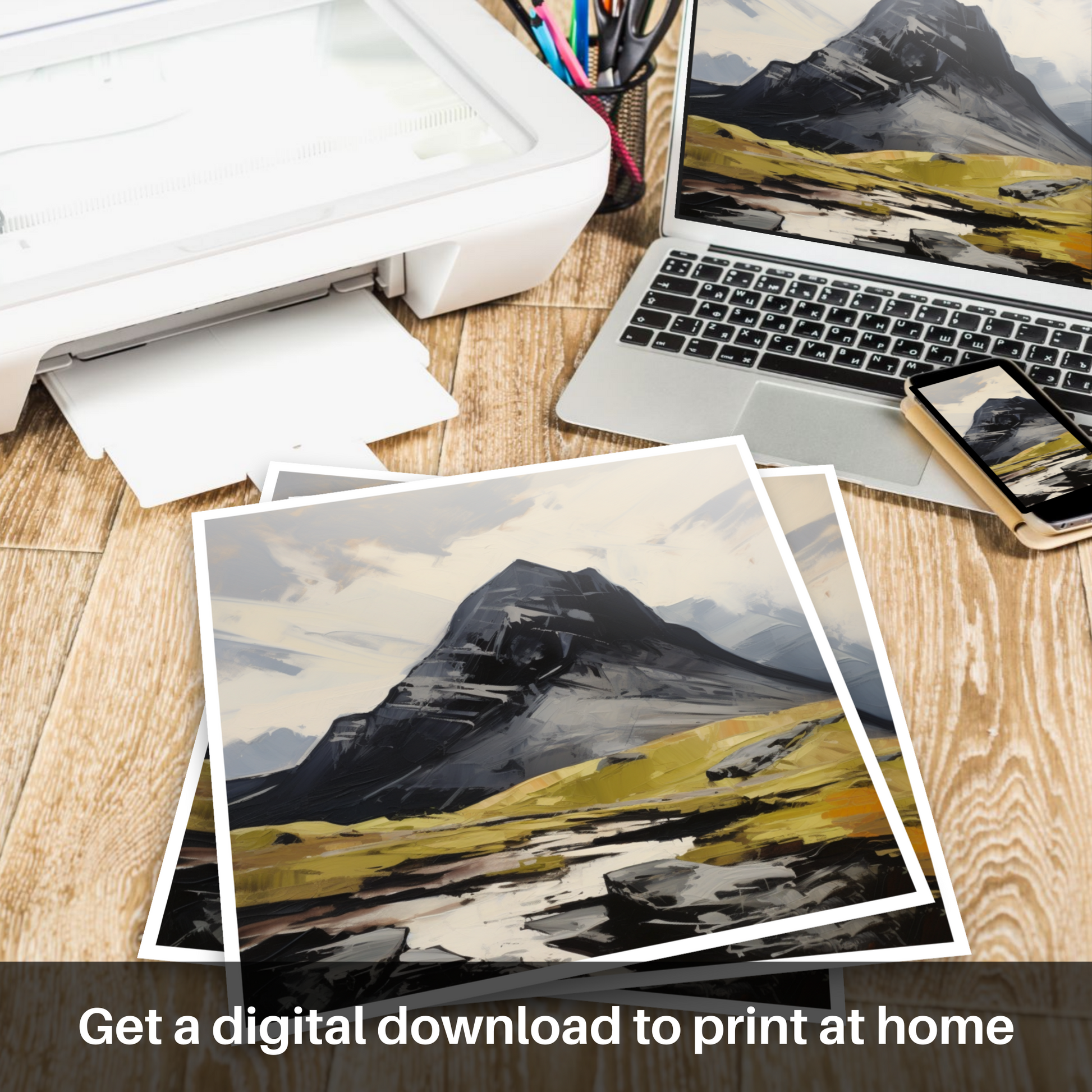 Downloadable and printable picture of Ben More Assynt, Sutherland