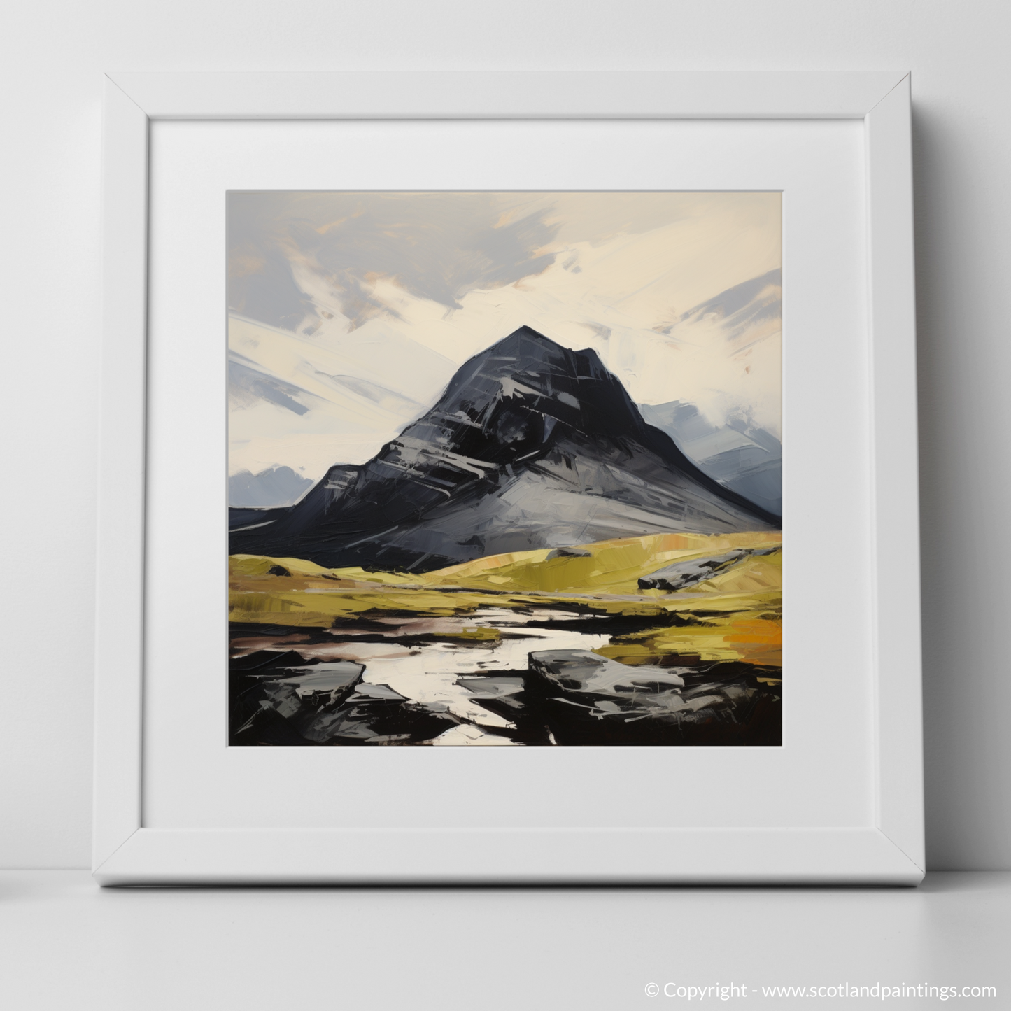 Art Print of Ben More Assynt, Sutherland with a white frame